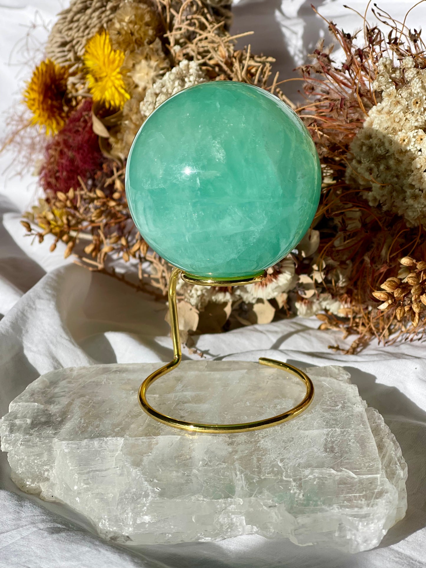 Green Fluorite Sphere A