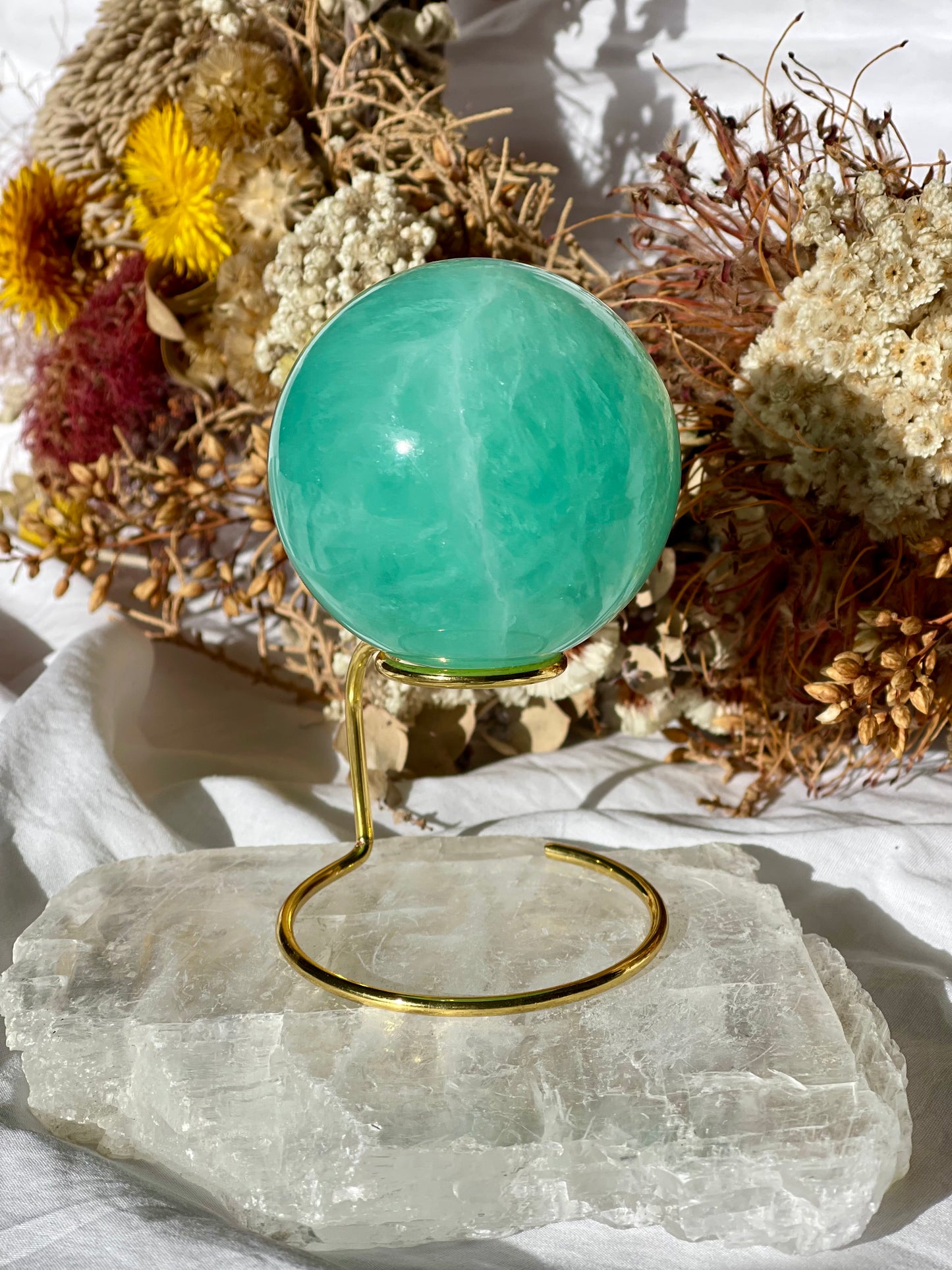 Green Fluorite Sphere E