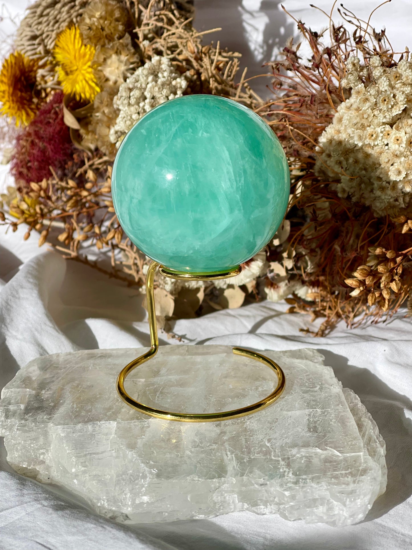 Green Fluorite Sphere E