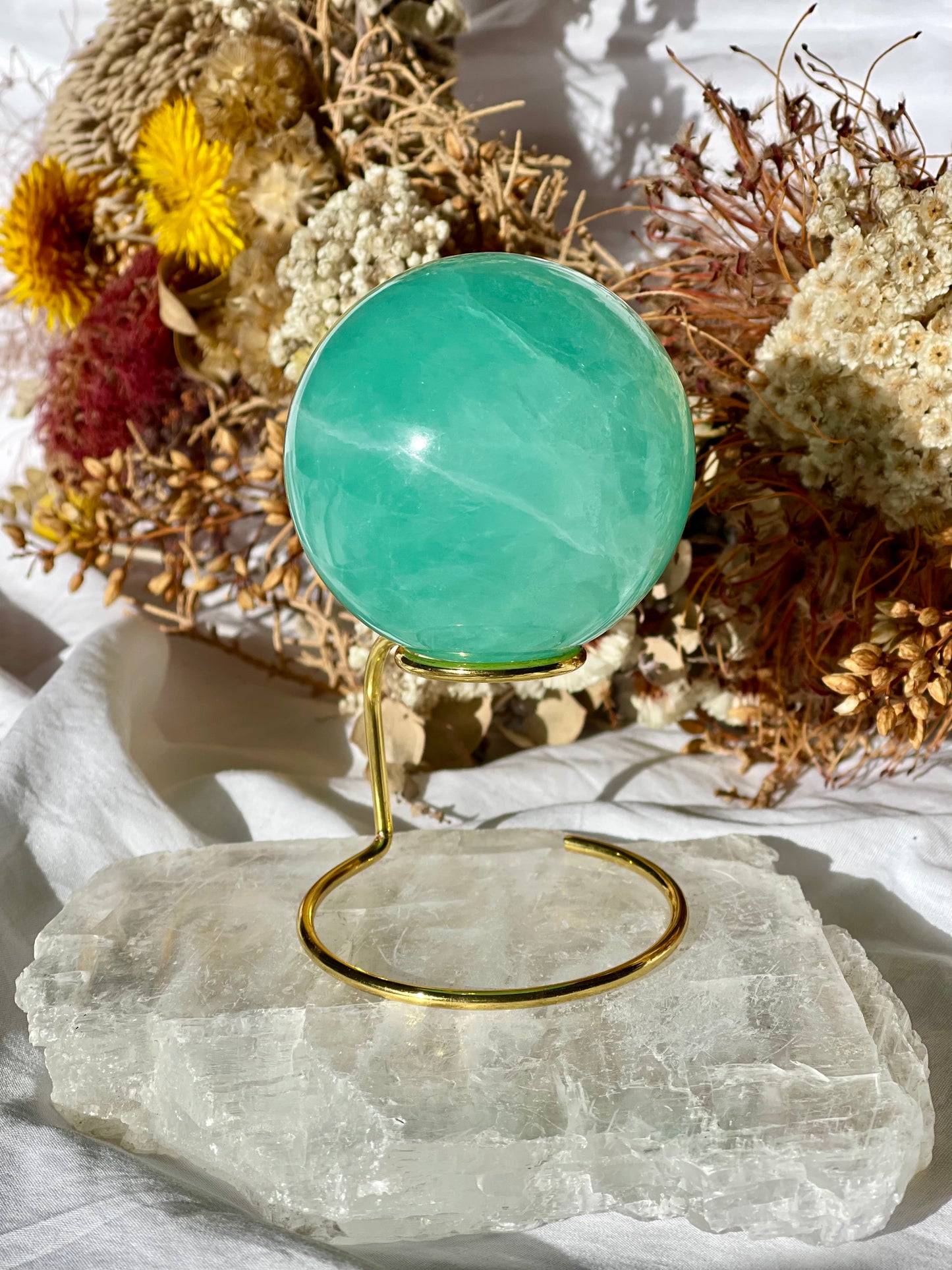 Green Fluorite Sphere E