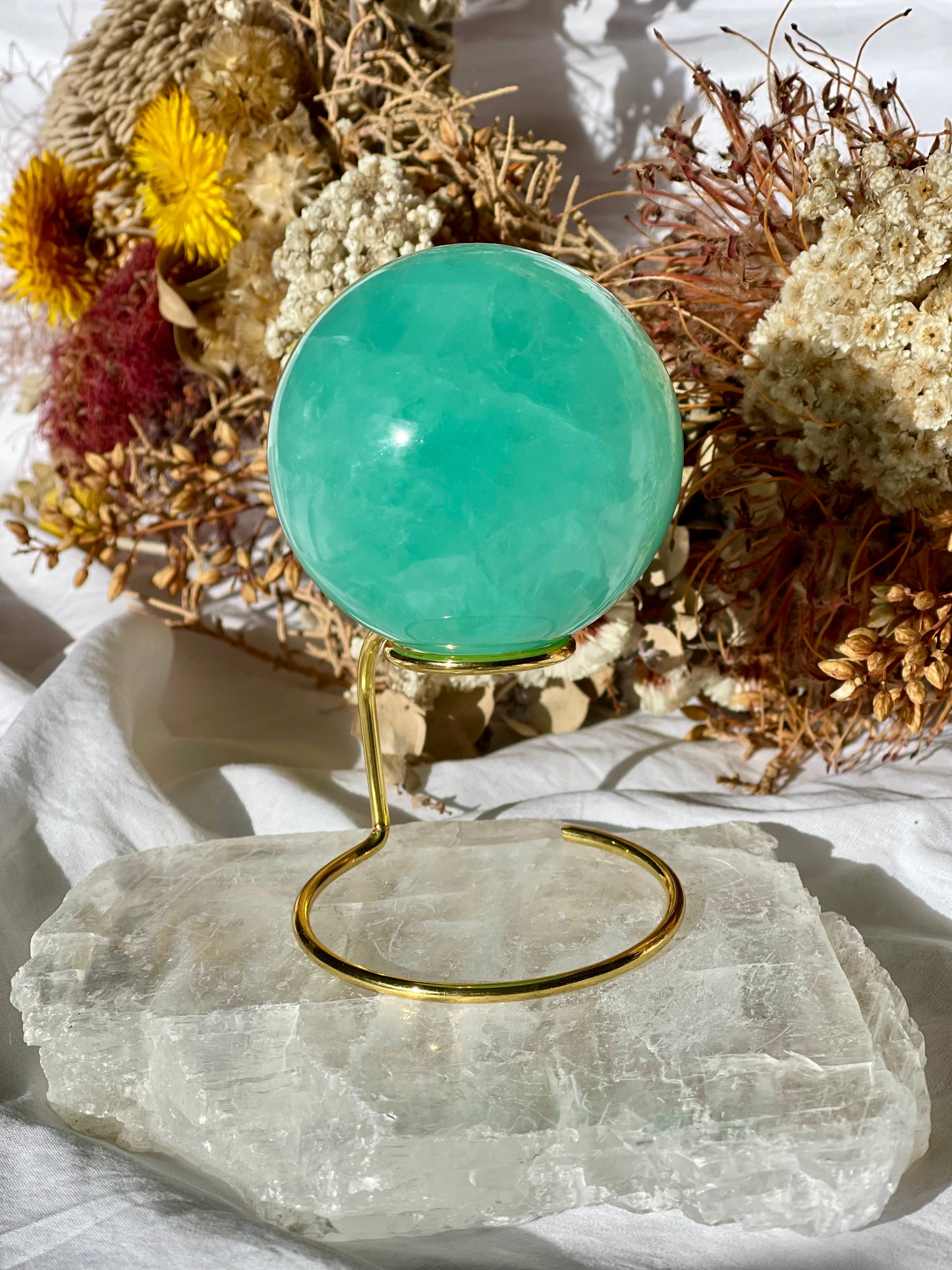 Green Fluorite Sphere E