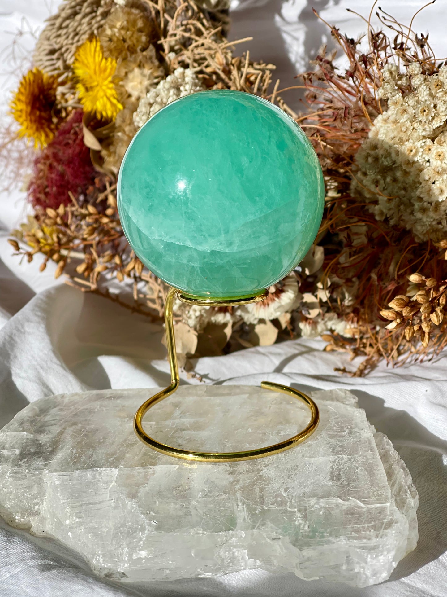 Green Fluorite Sphere A