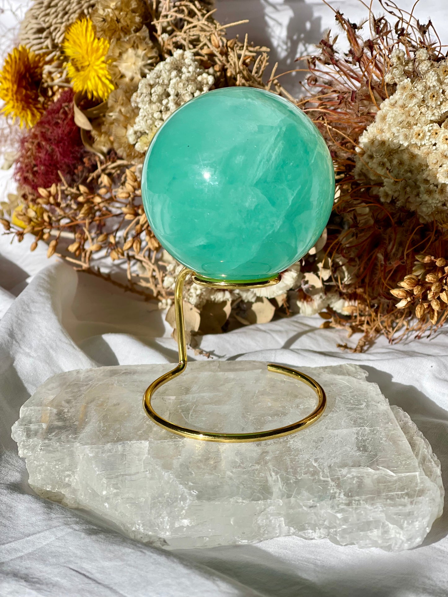 Green Fluorite Sphere E