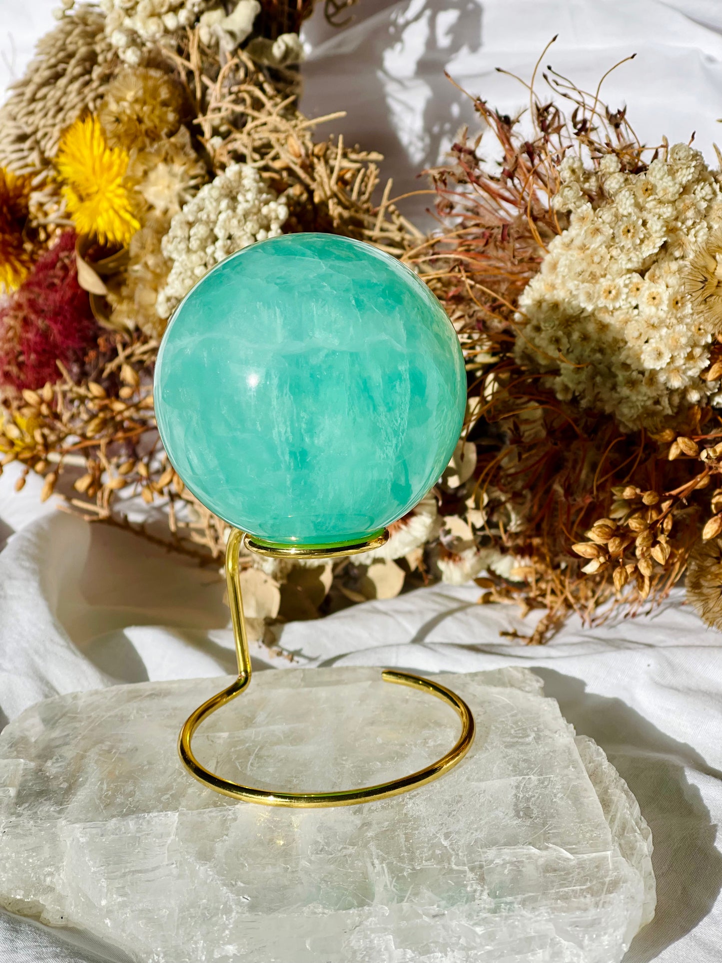 Green Fluorite Sphere E
