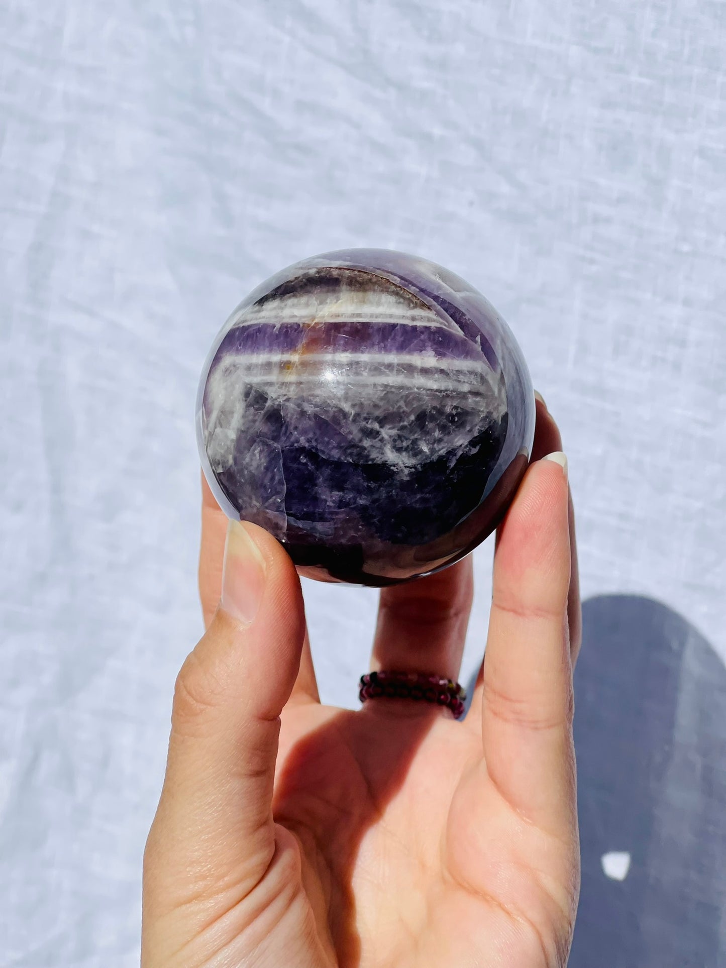 Chevron Amethyst Sphere