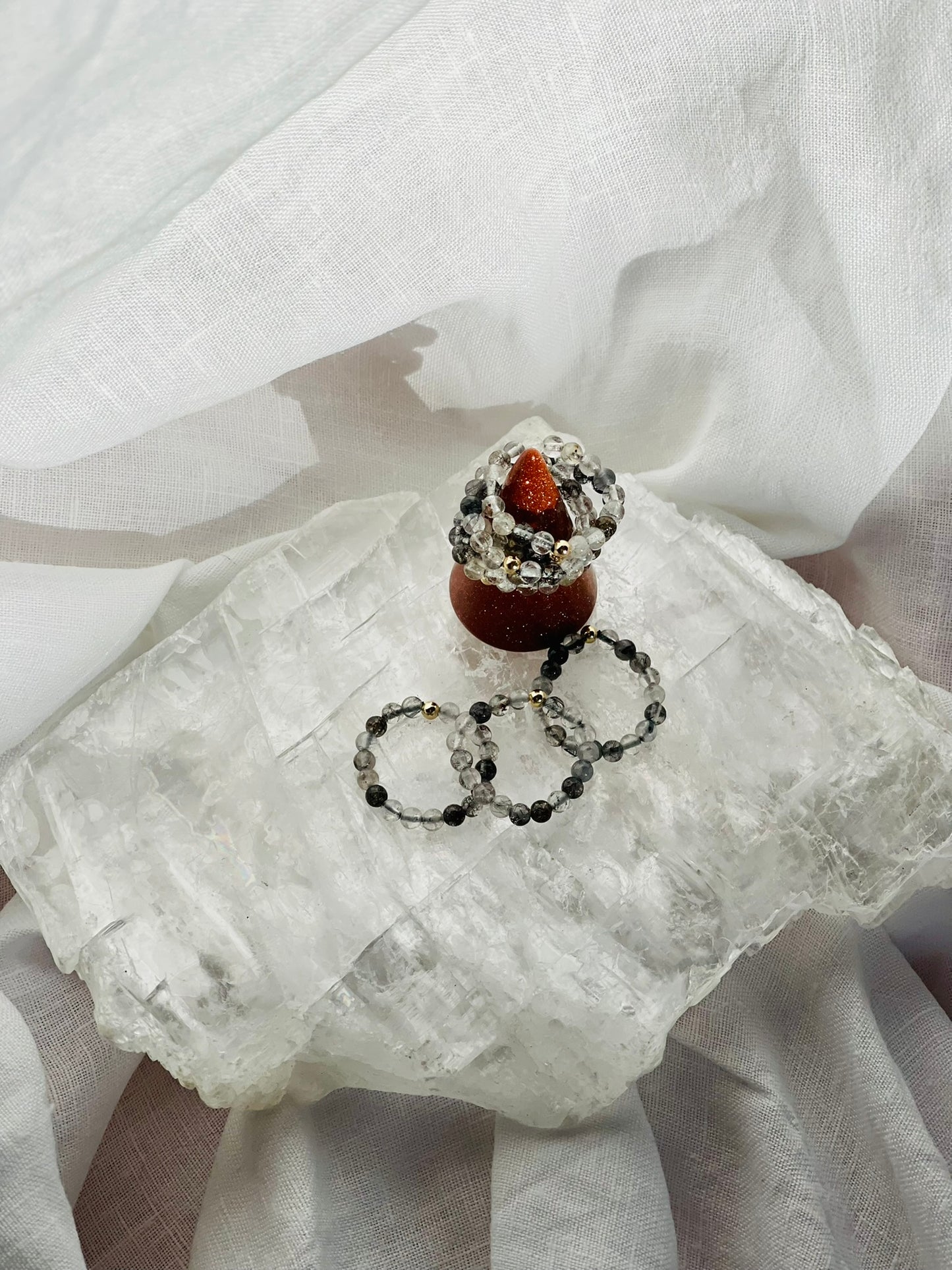 Tourmalated Quartz Ring