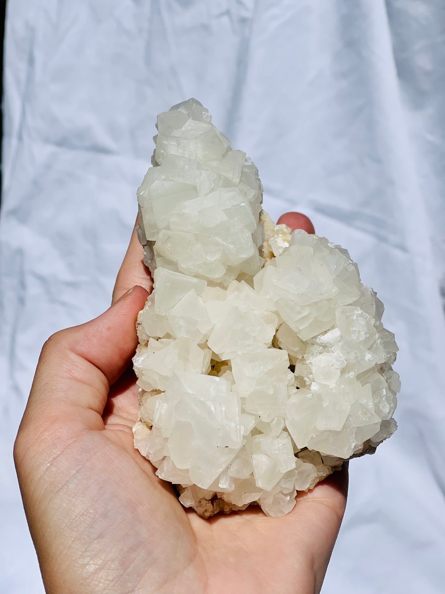 White Calcite Cluster