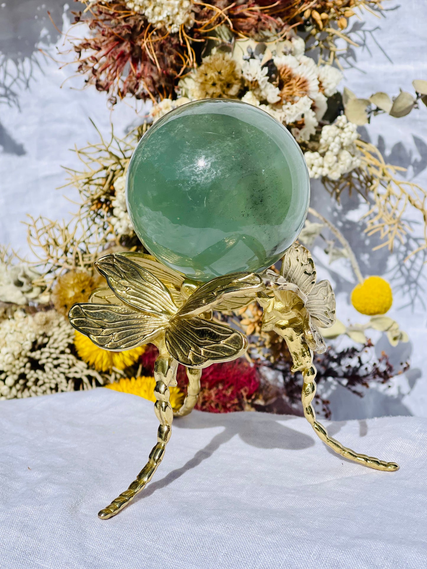 Green Fluorite Sphere D