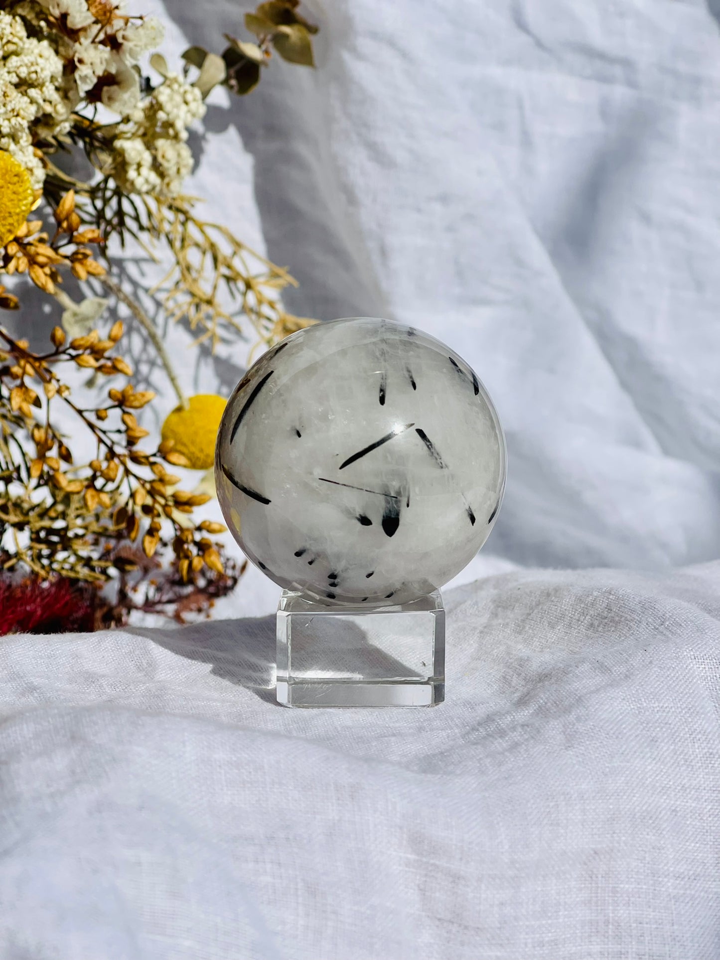 Tourmalated Quartz Sphere
