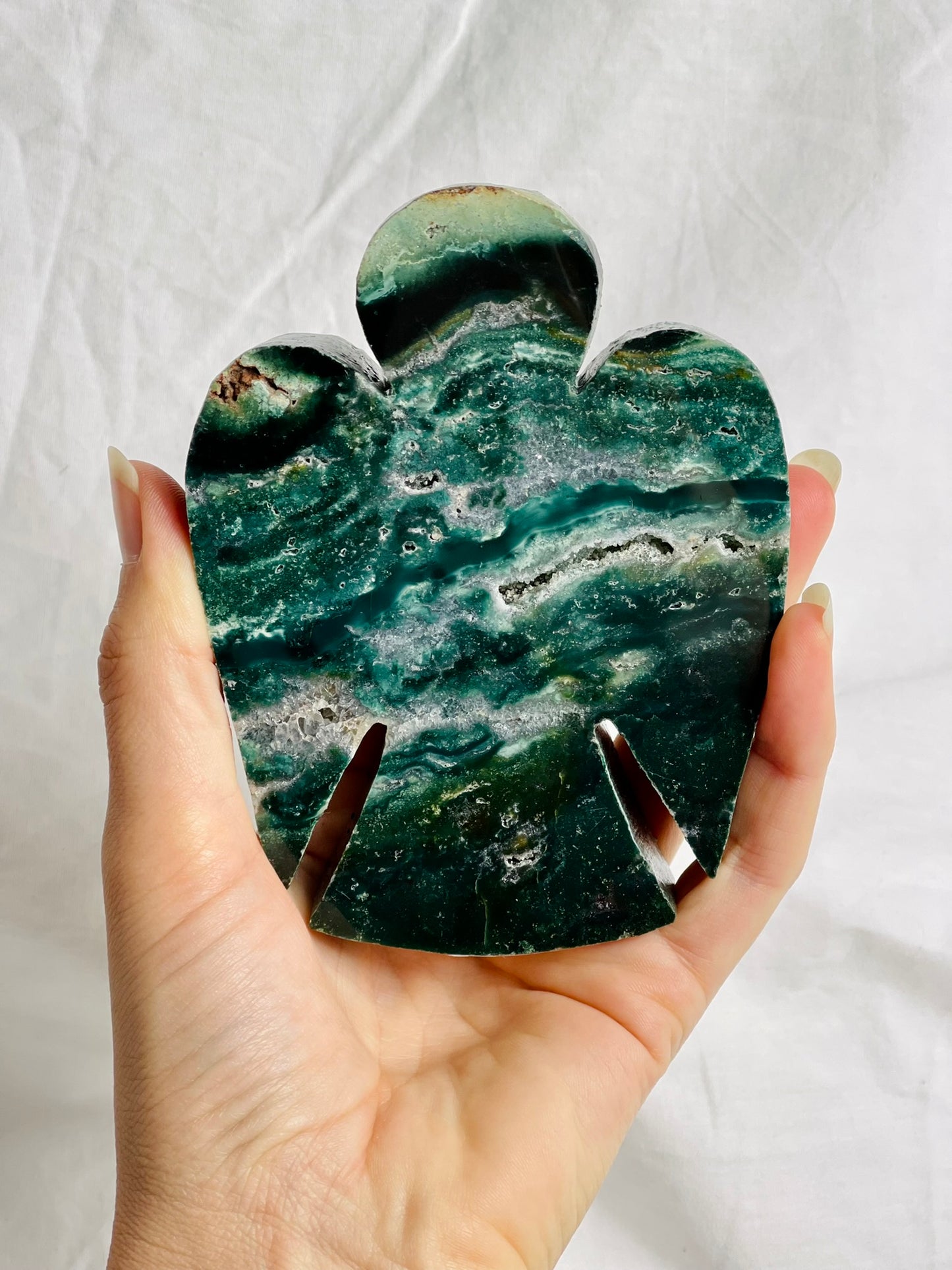 Green Moss Agate Angel