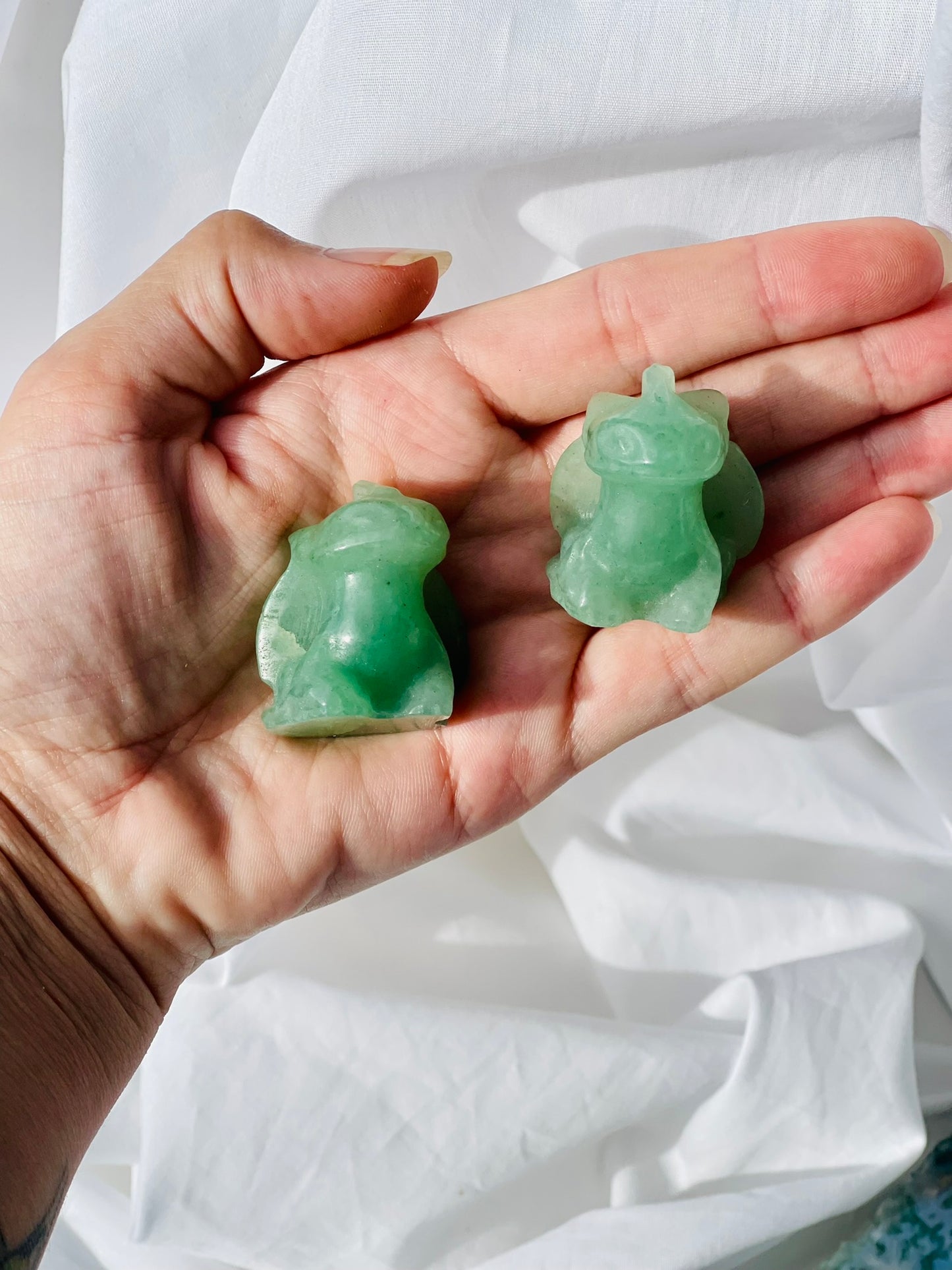 Green Adventurine Mini Toothless Dragon