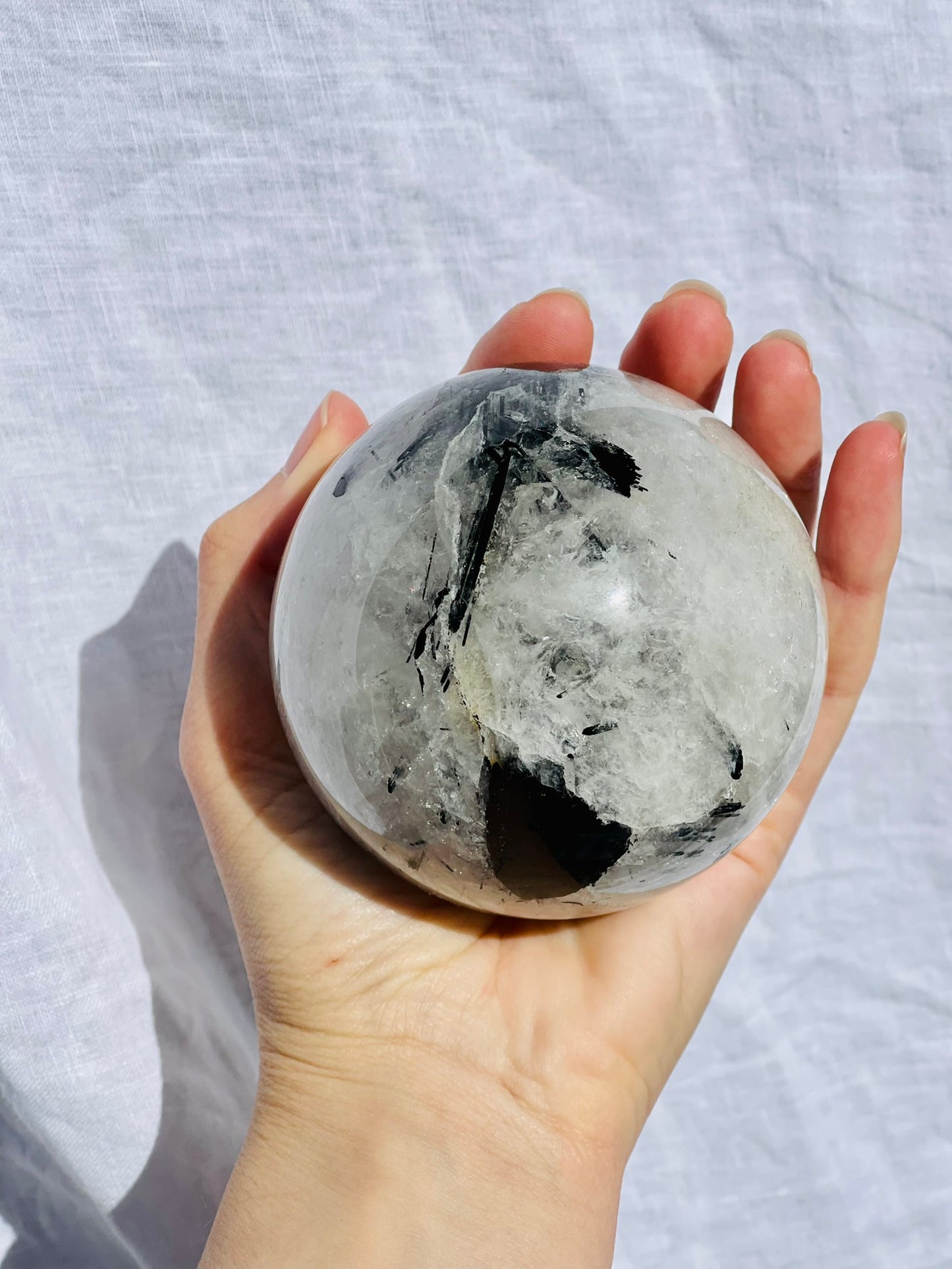 Tourmalated Quartz Sphere