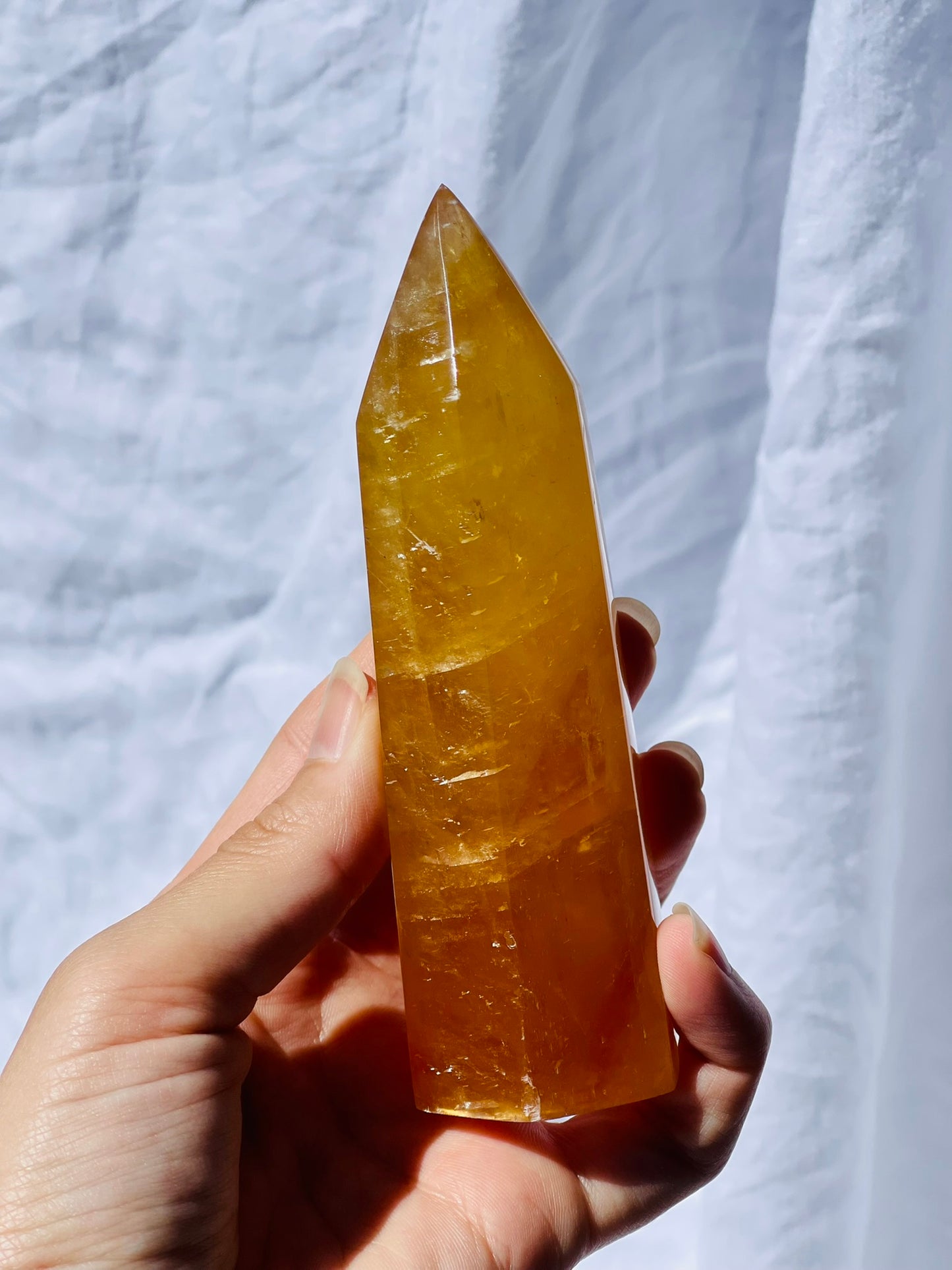 Honey Calcite Point
