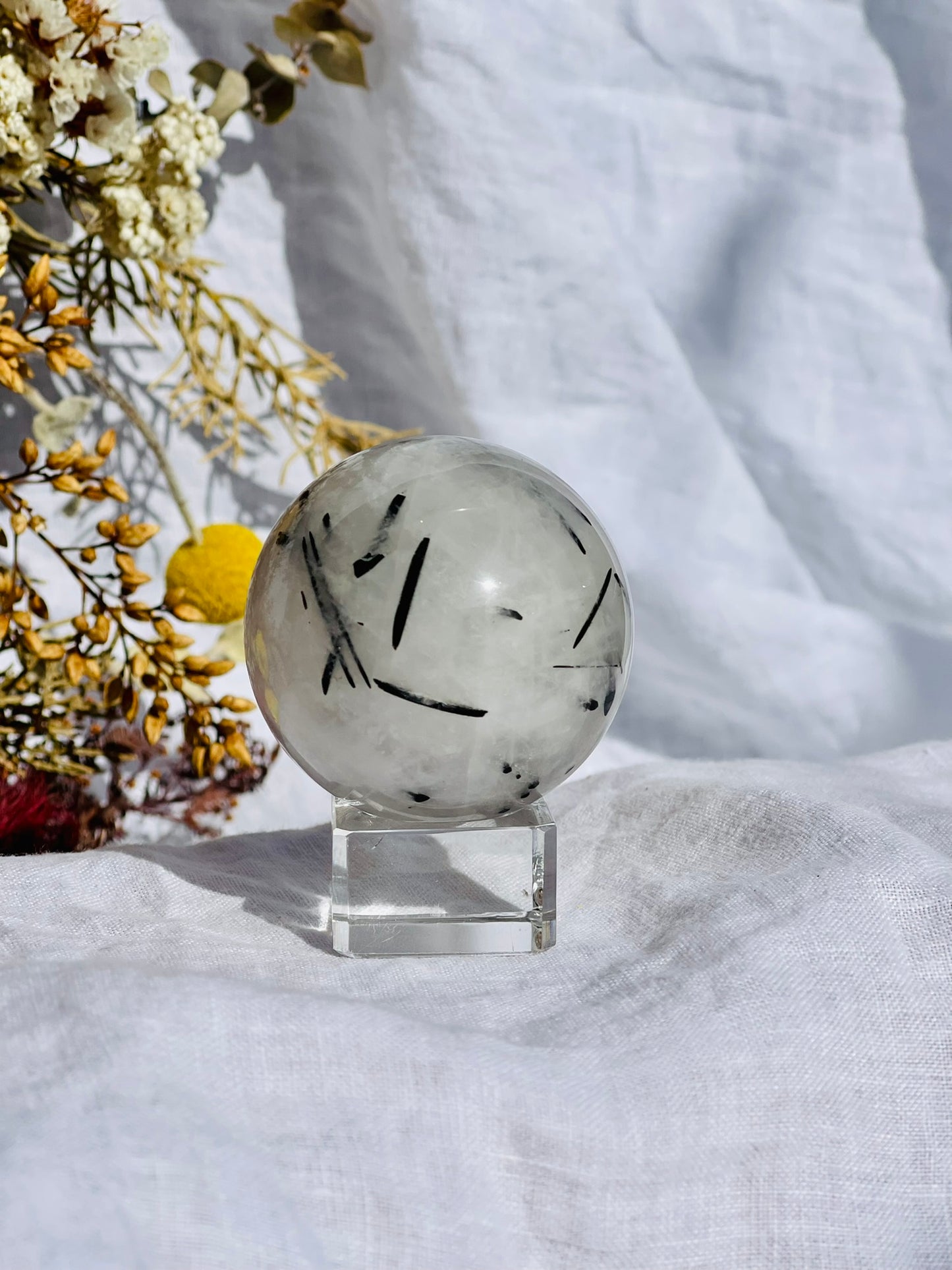 Tourmalated Quartz Sphere