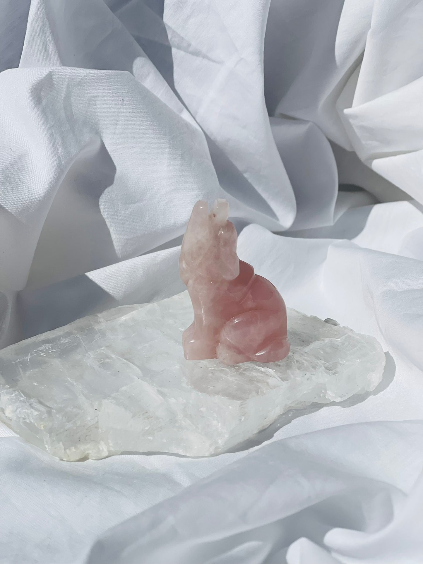 Rose Quartz Wolf