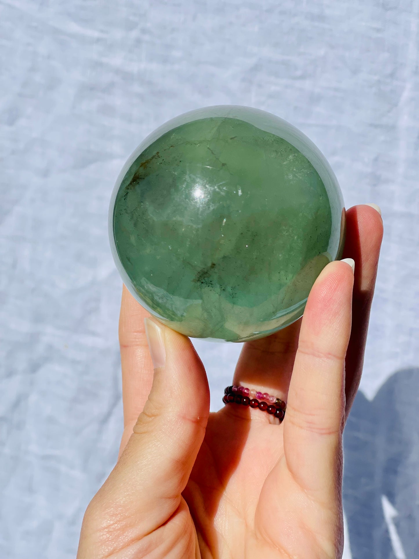 Green Fluorite Sphere D