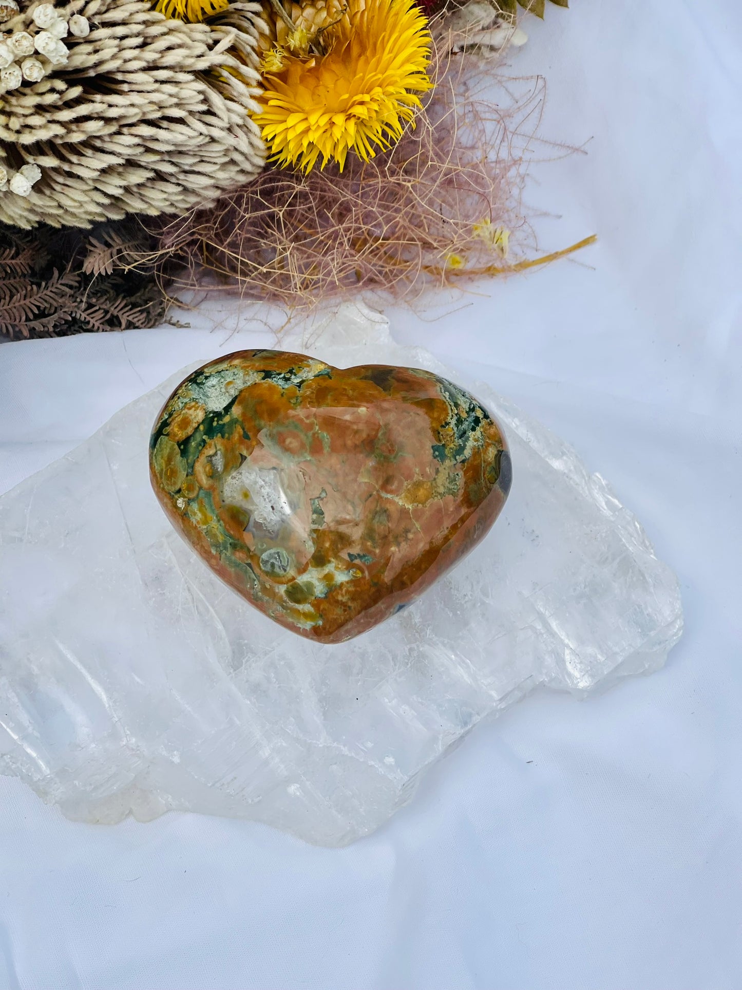 Rainforest Jasper Heart