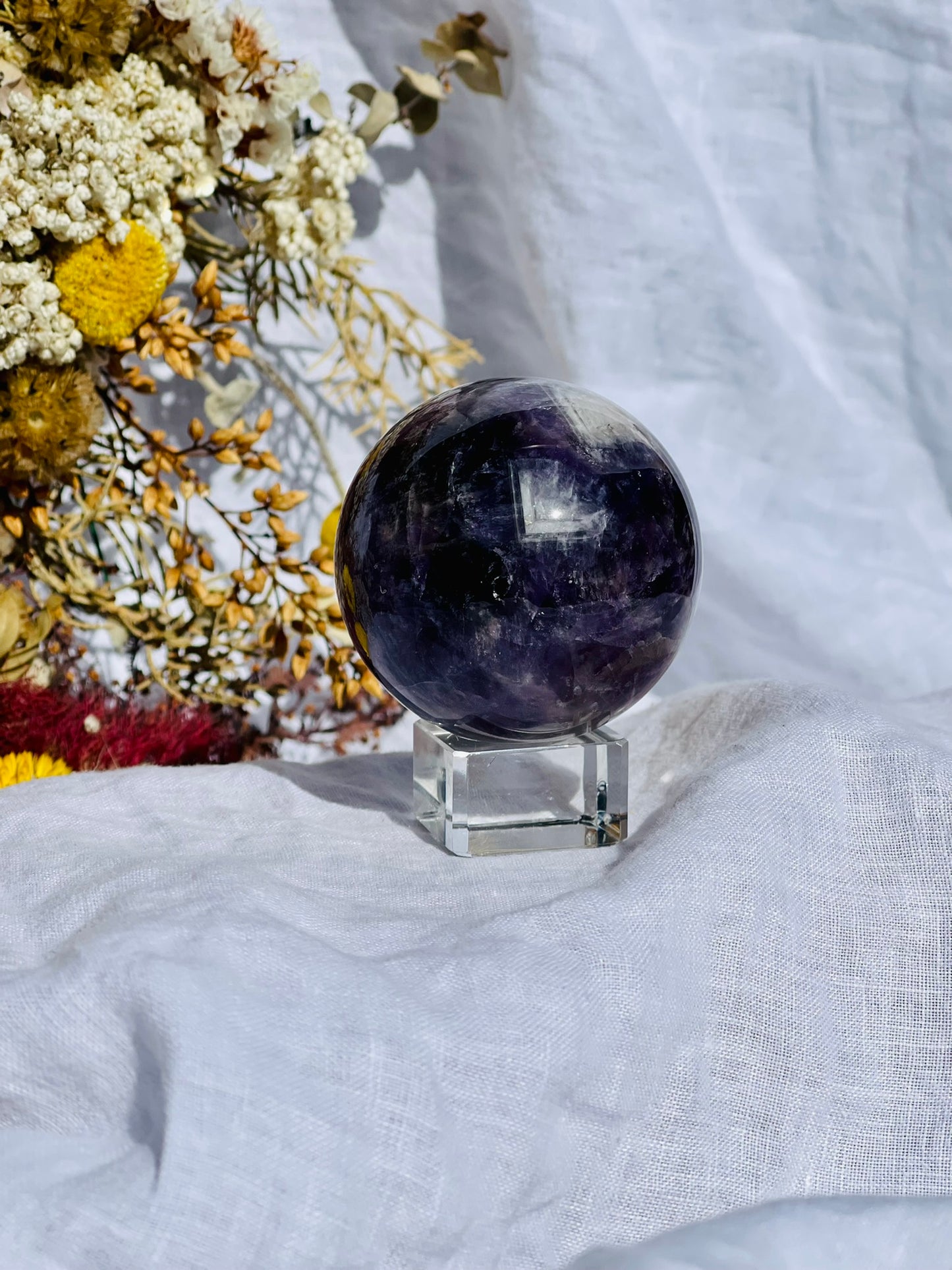 Chevron Amethyst Sphere