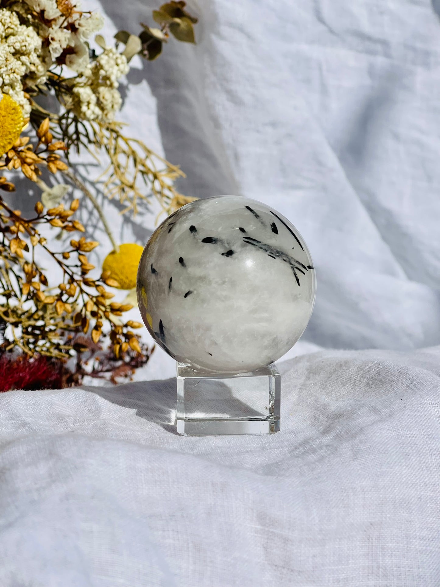Tourmalated Quartz Sphere