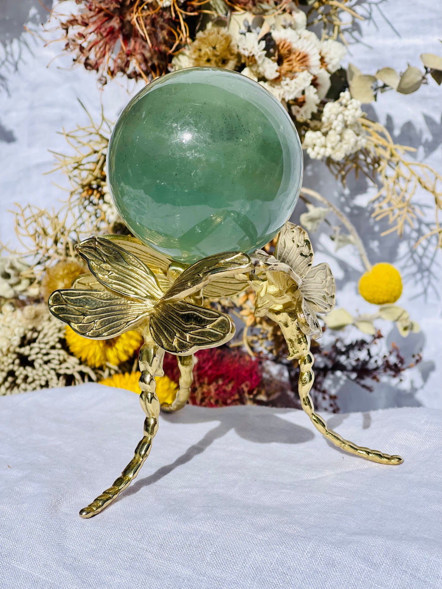 Green Fluorite Sphere D