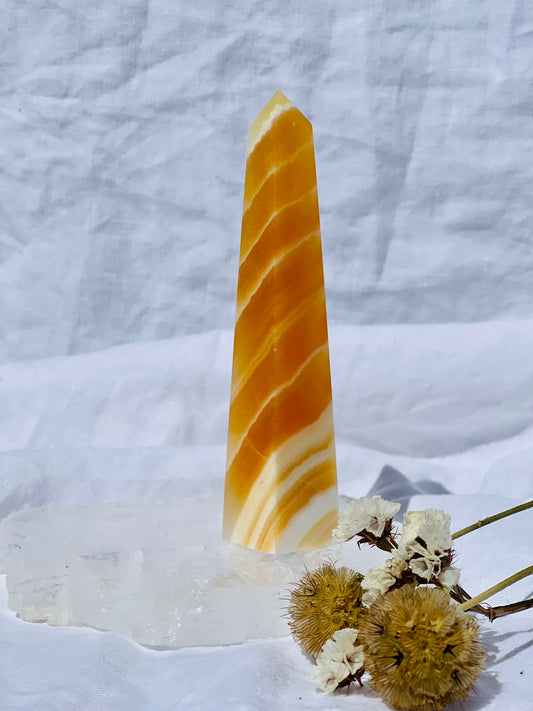 Orange Calcite Point