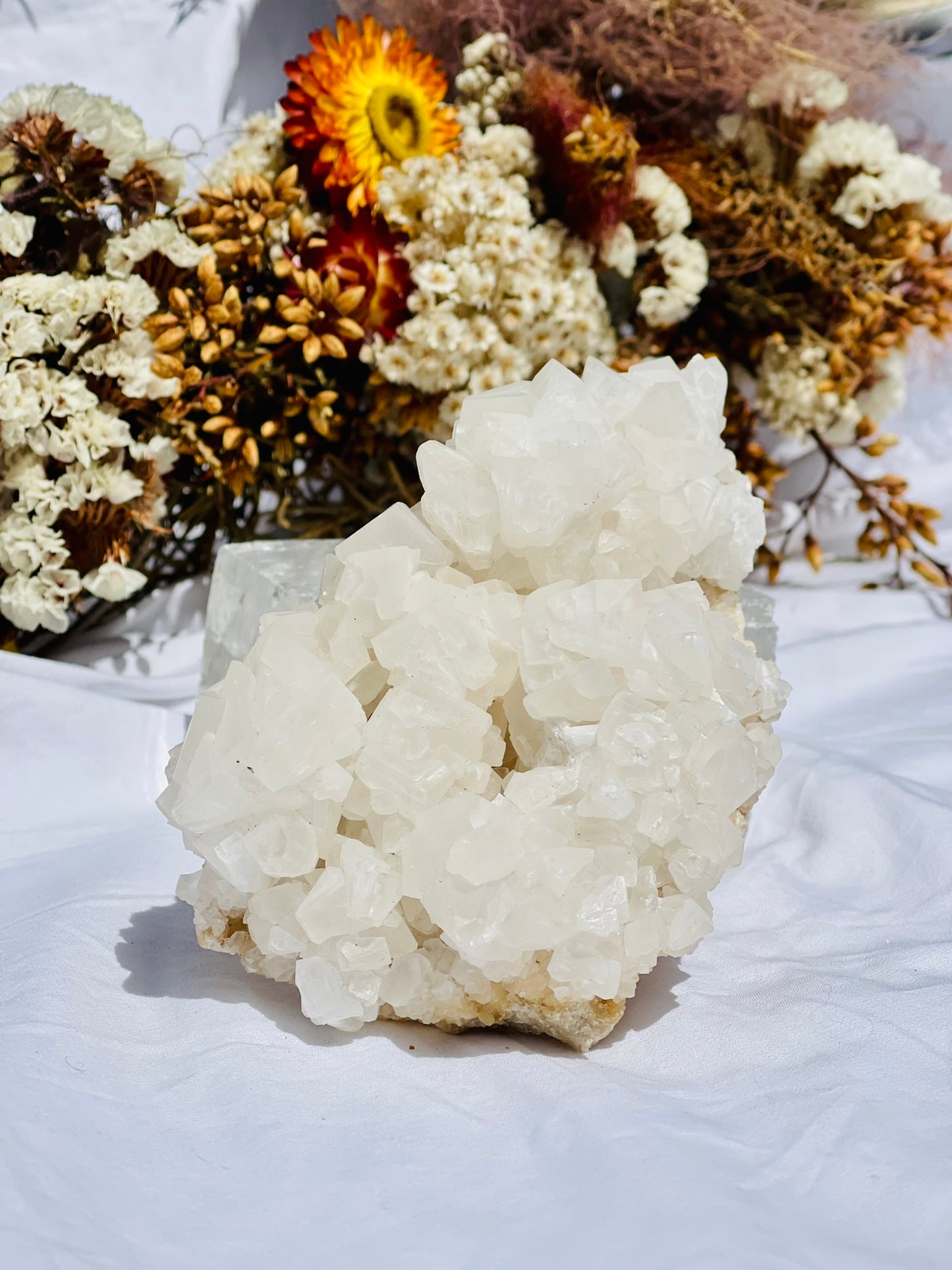White Calcite Cluster
