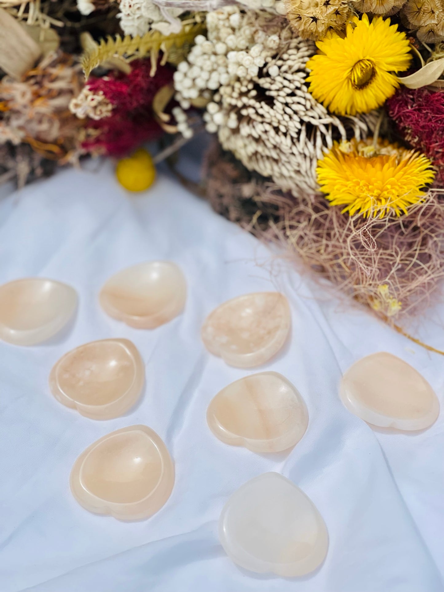 Peach Adventurine Heart Worrystone