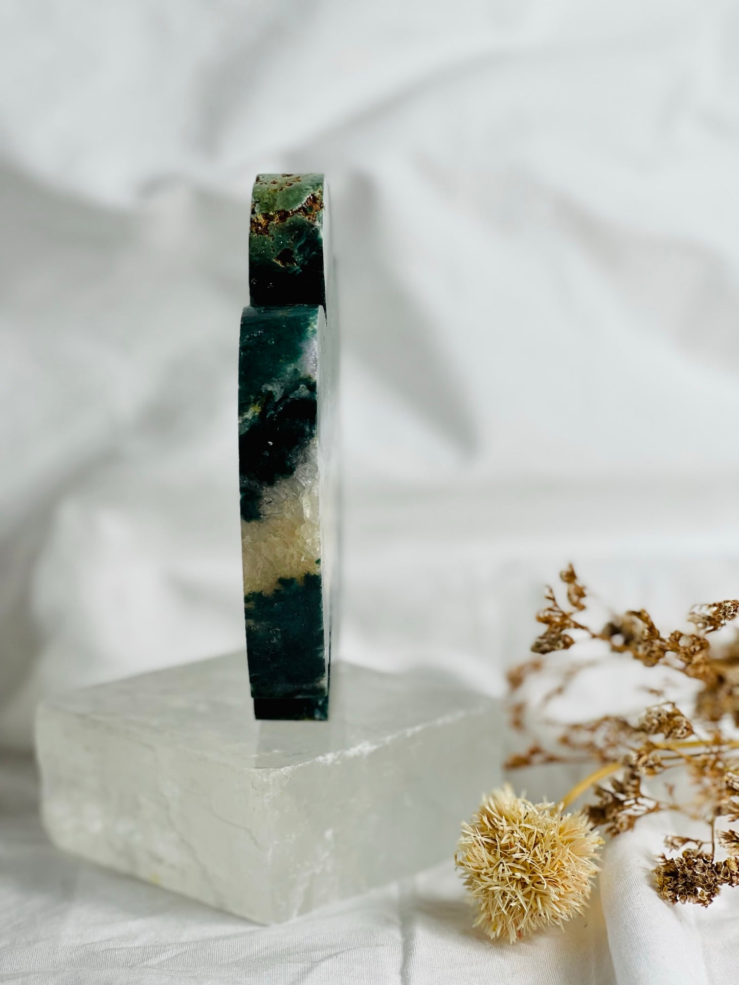 Green Moss Agate Angel