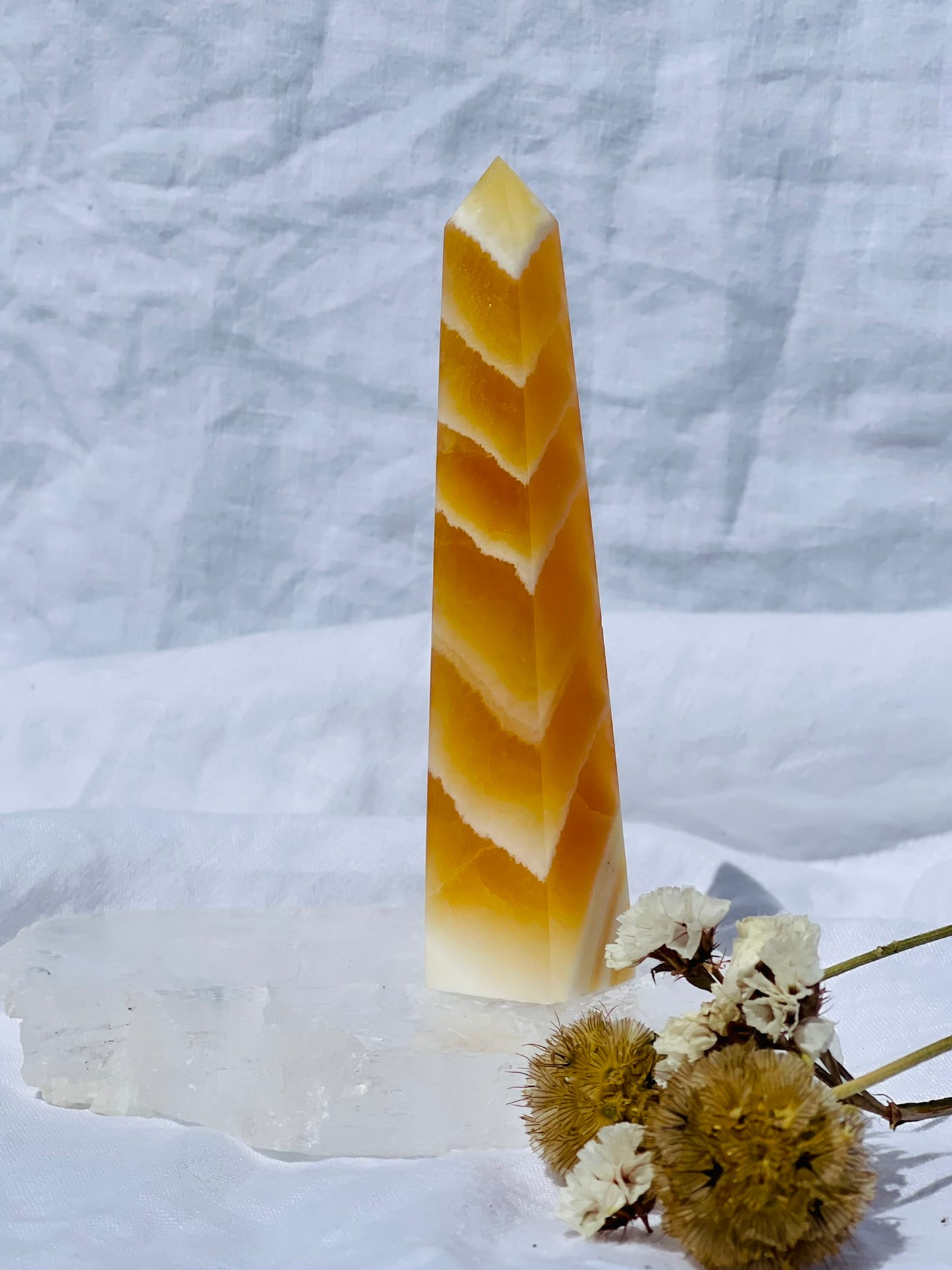 Orange Calcite Point