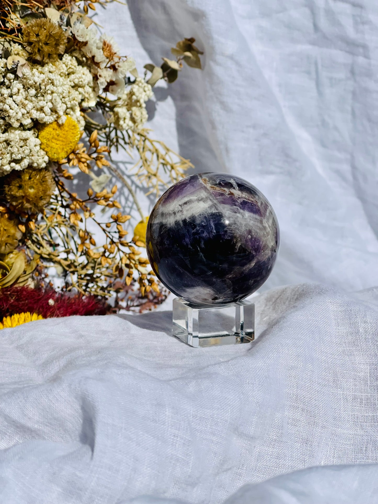Chevron Amethyst Sphere