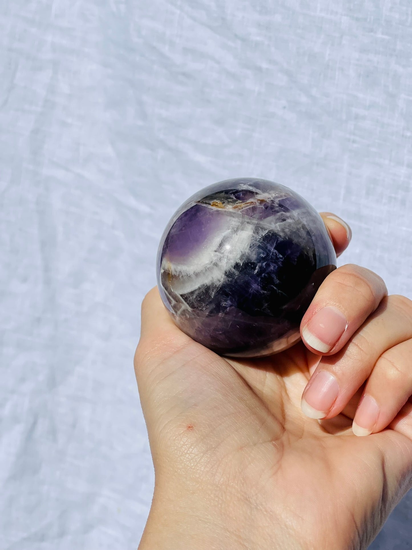 Chevron Amethyst Sphere