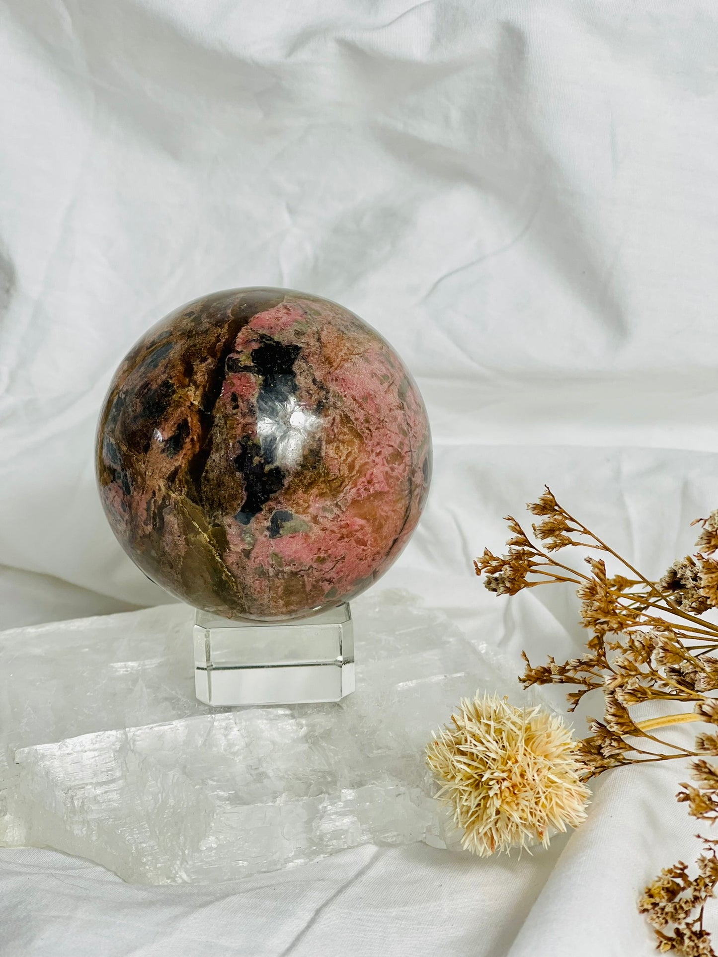Rhodonite Sphere