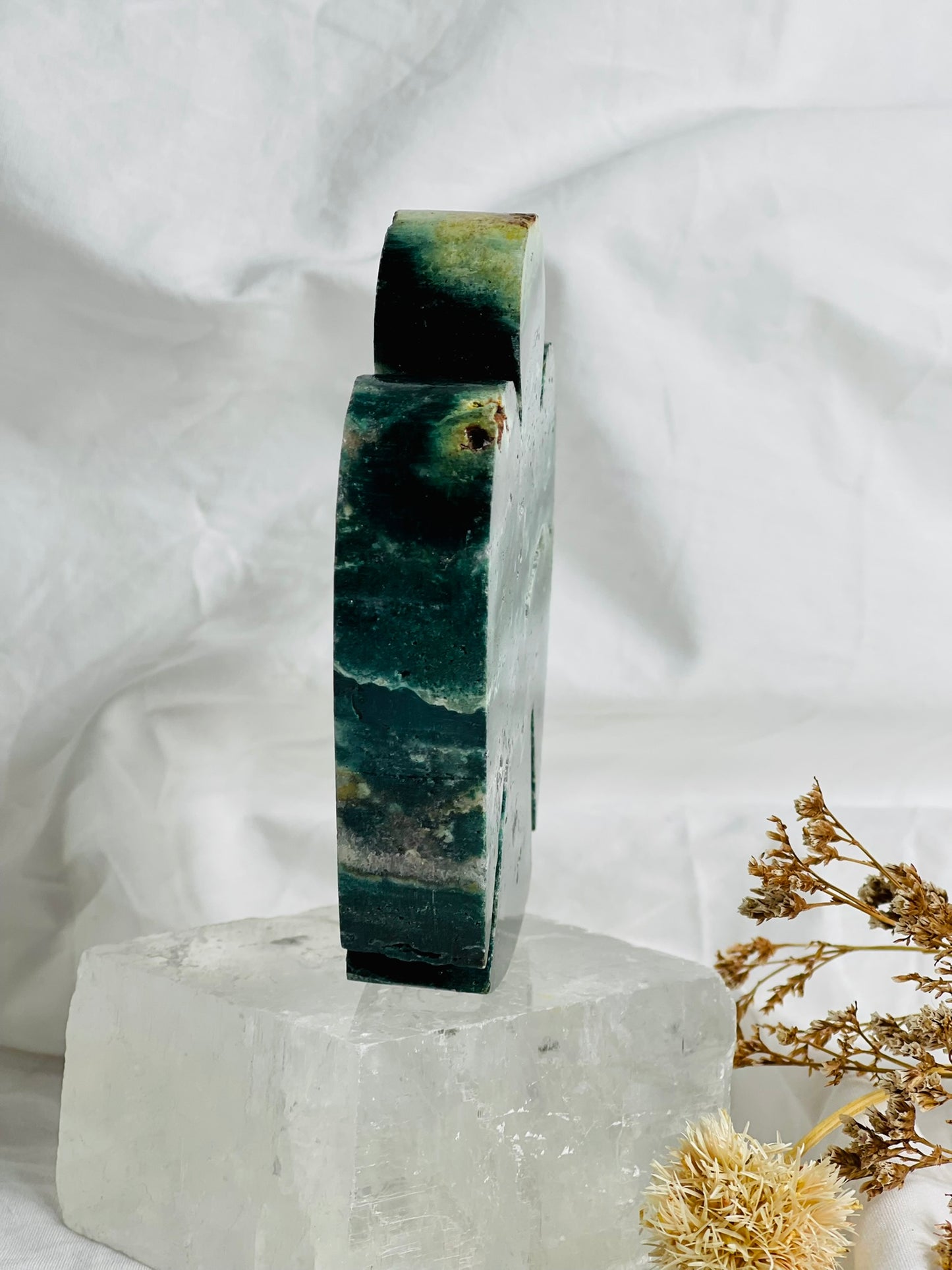 Green Moss Agate Angel