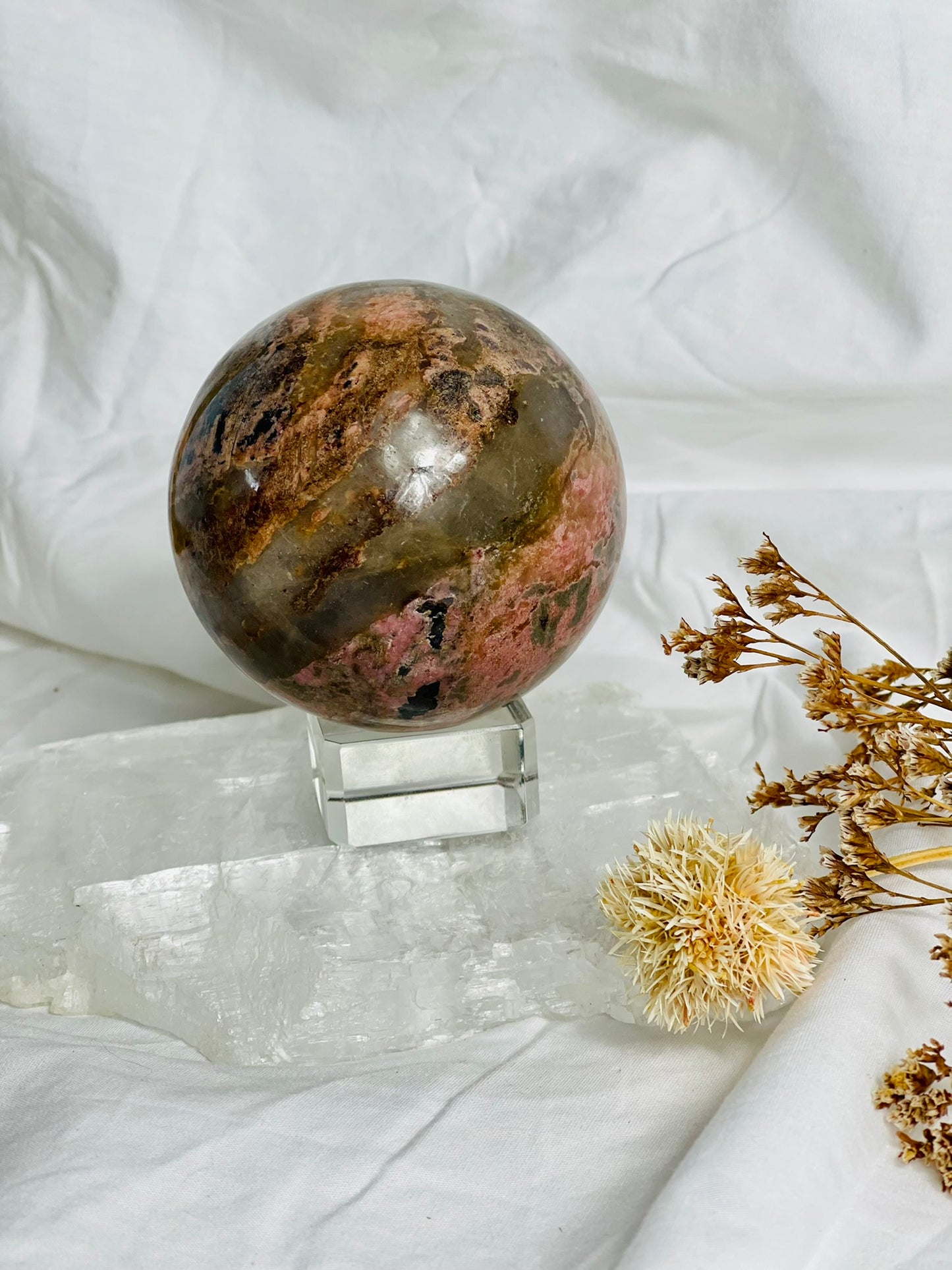 Rhodonite Sphere