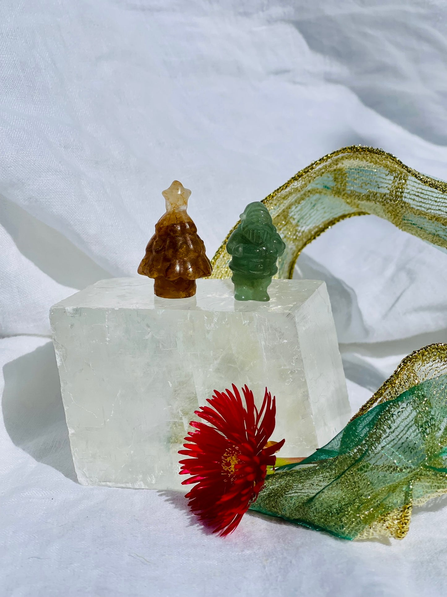 Golden Healer / Green Adventurine Christmas duo