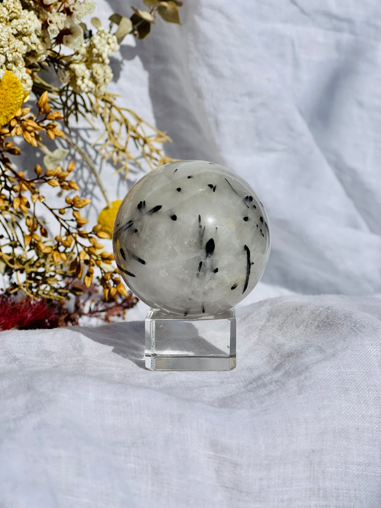 Tourmalated Quartz Sphere