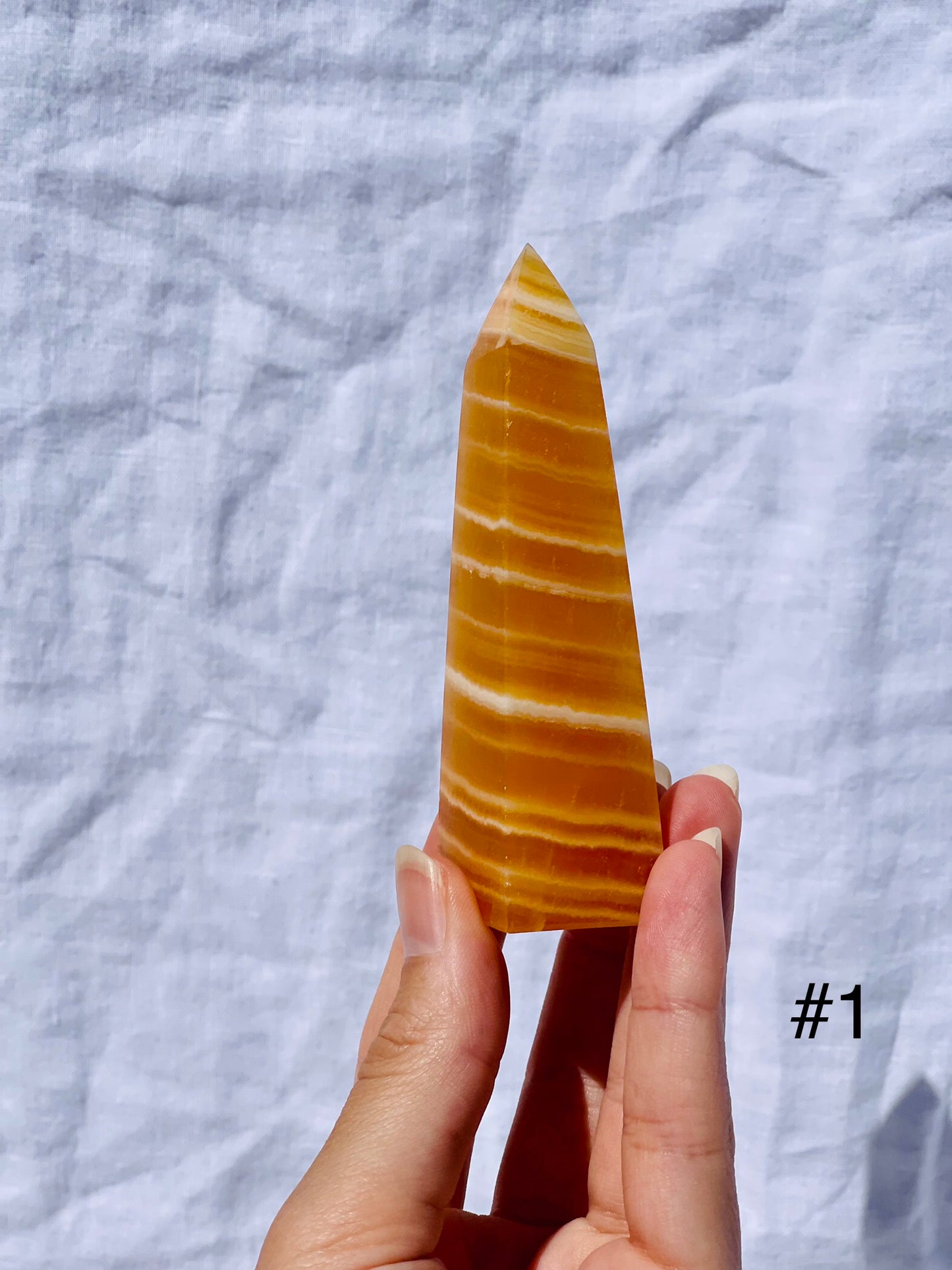 Orange Calcite Points