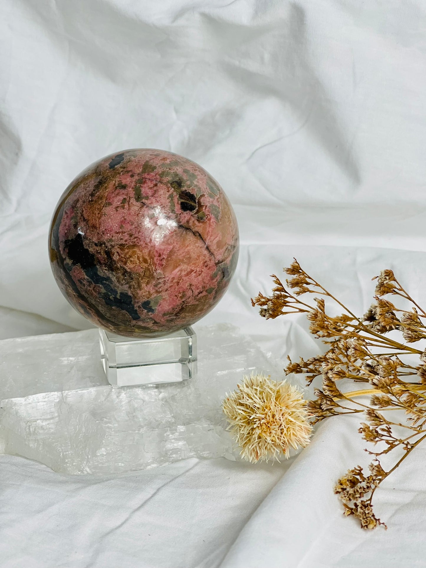 Rhodonite Sphere