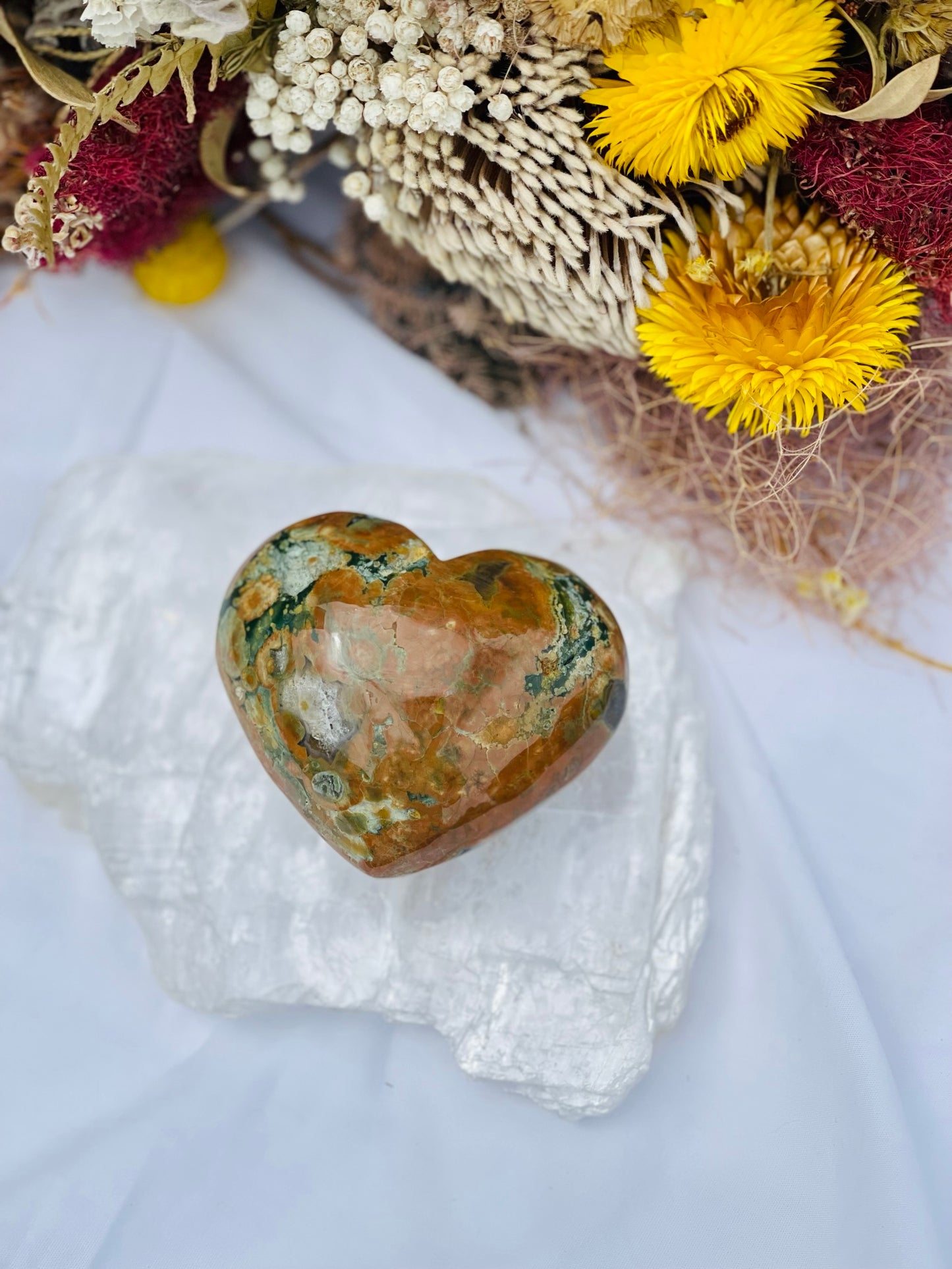Rainforest Jasper Heart