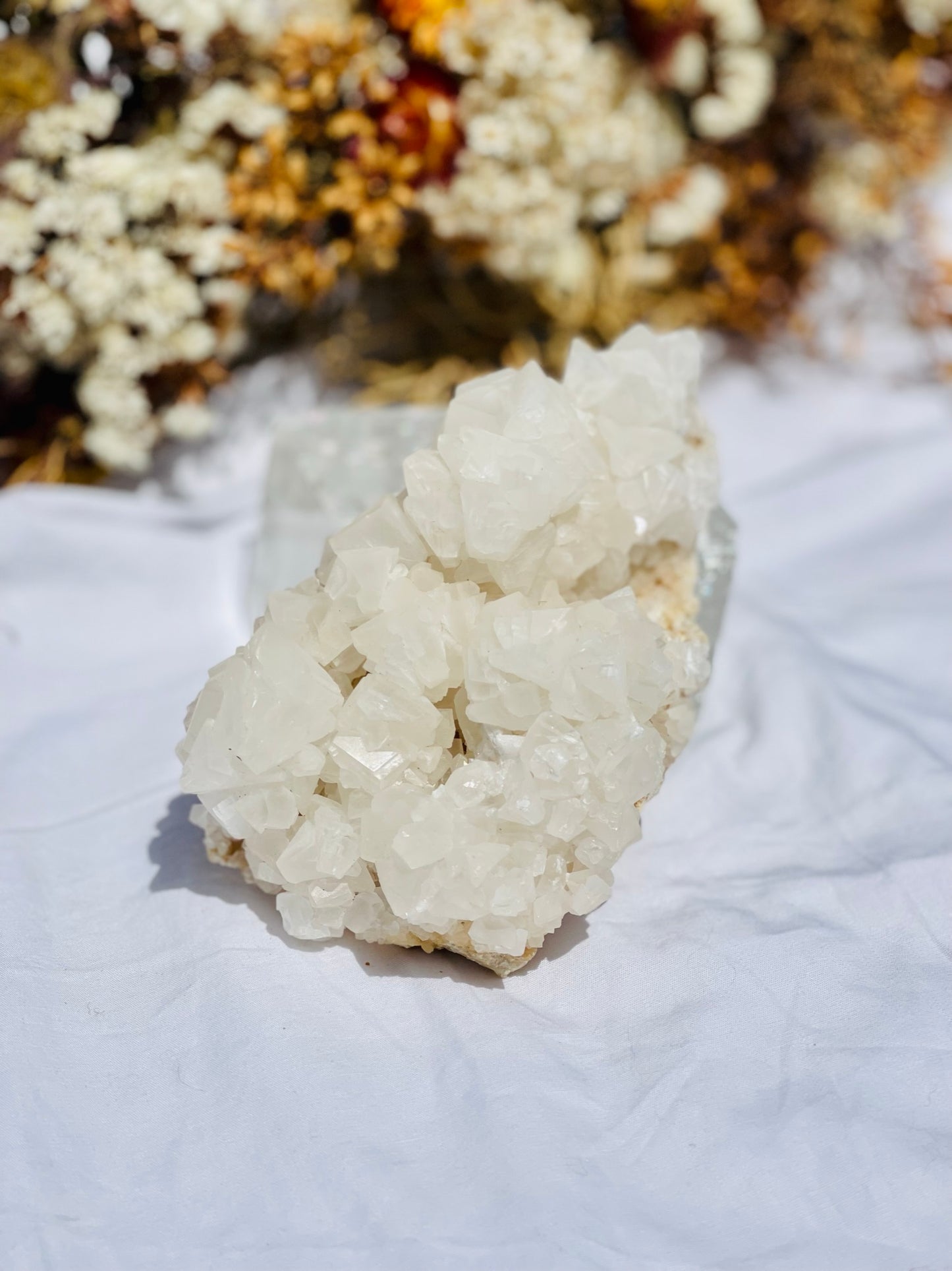 White Calcite Cluster