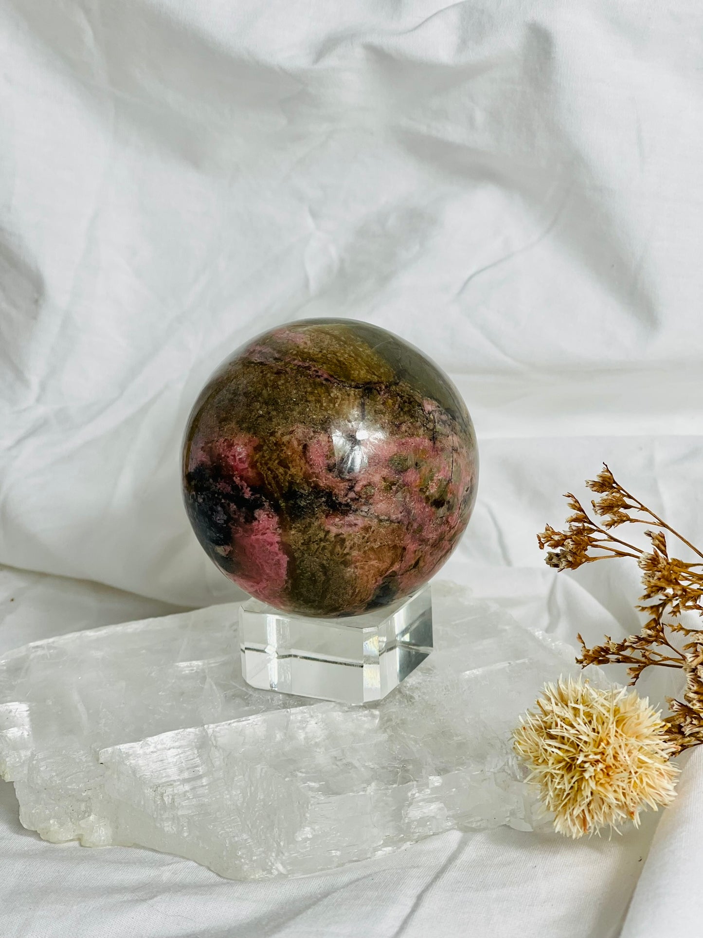 Rhodonite Sphere