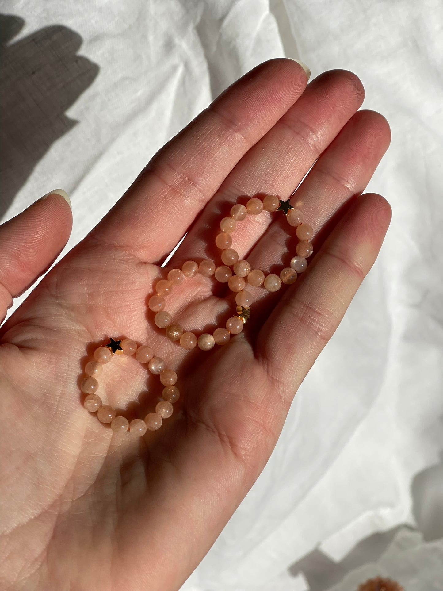 Peach Moonstone Ring