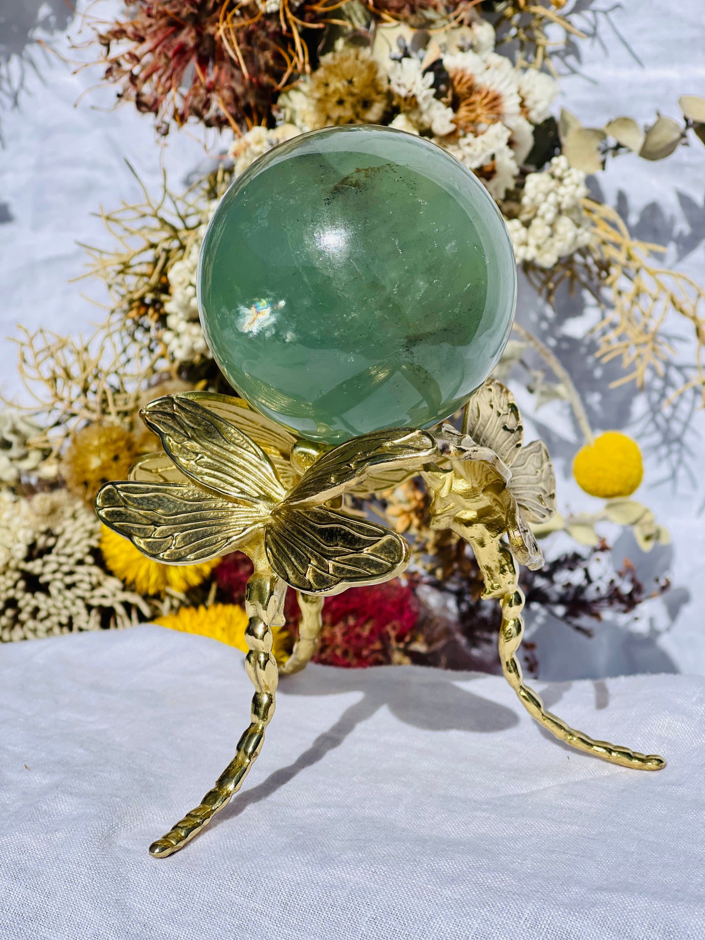 Green Fluorite Sphere D