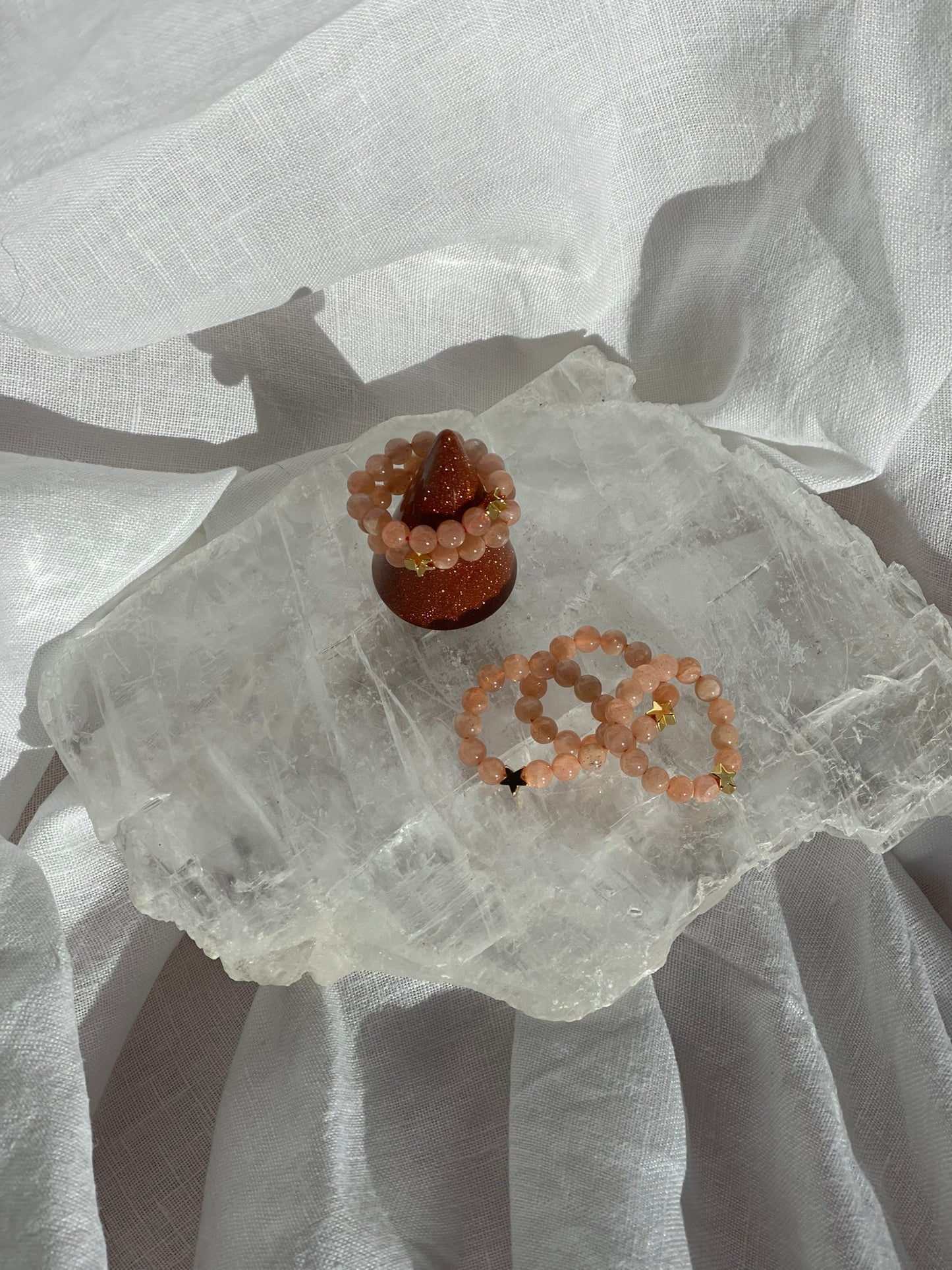 Peach Moonstone Ring