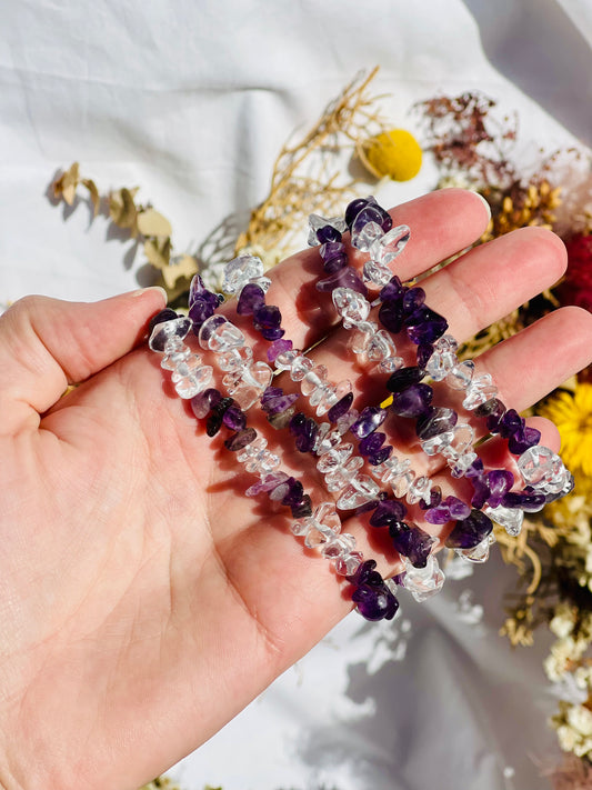 Amethyst | Quartz Chip Bracelet