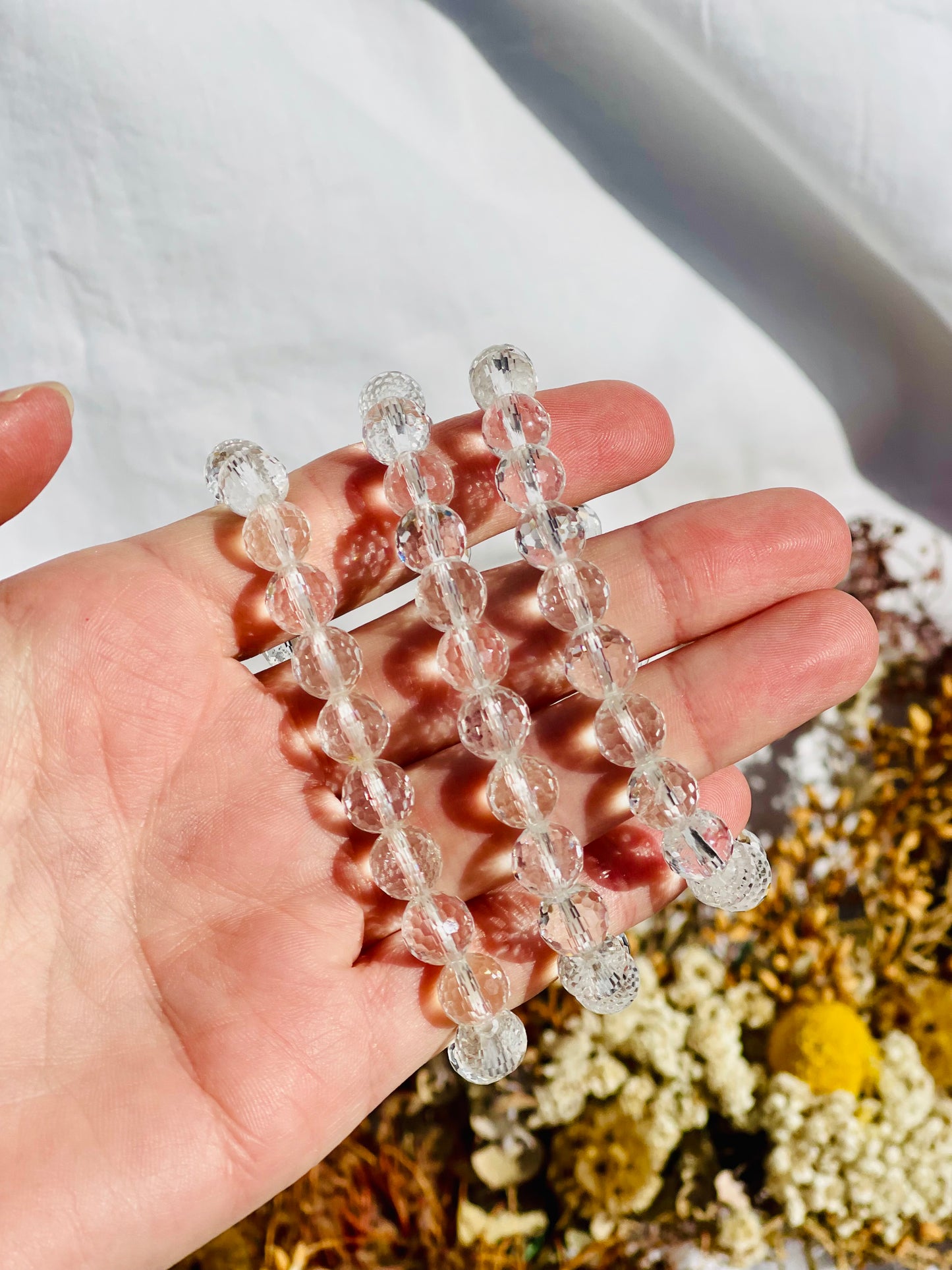Clear Quartz Faceted Bracelet