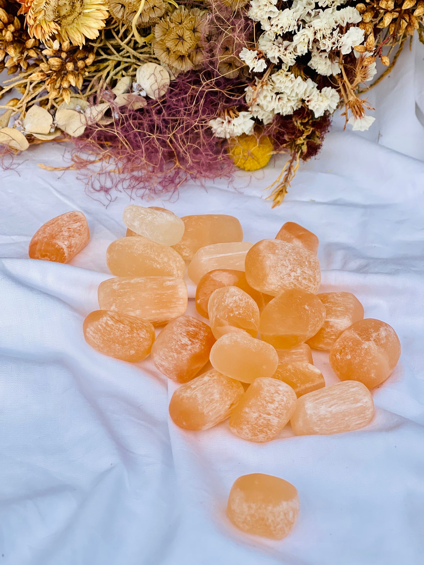 Peach Selenite Tumble