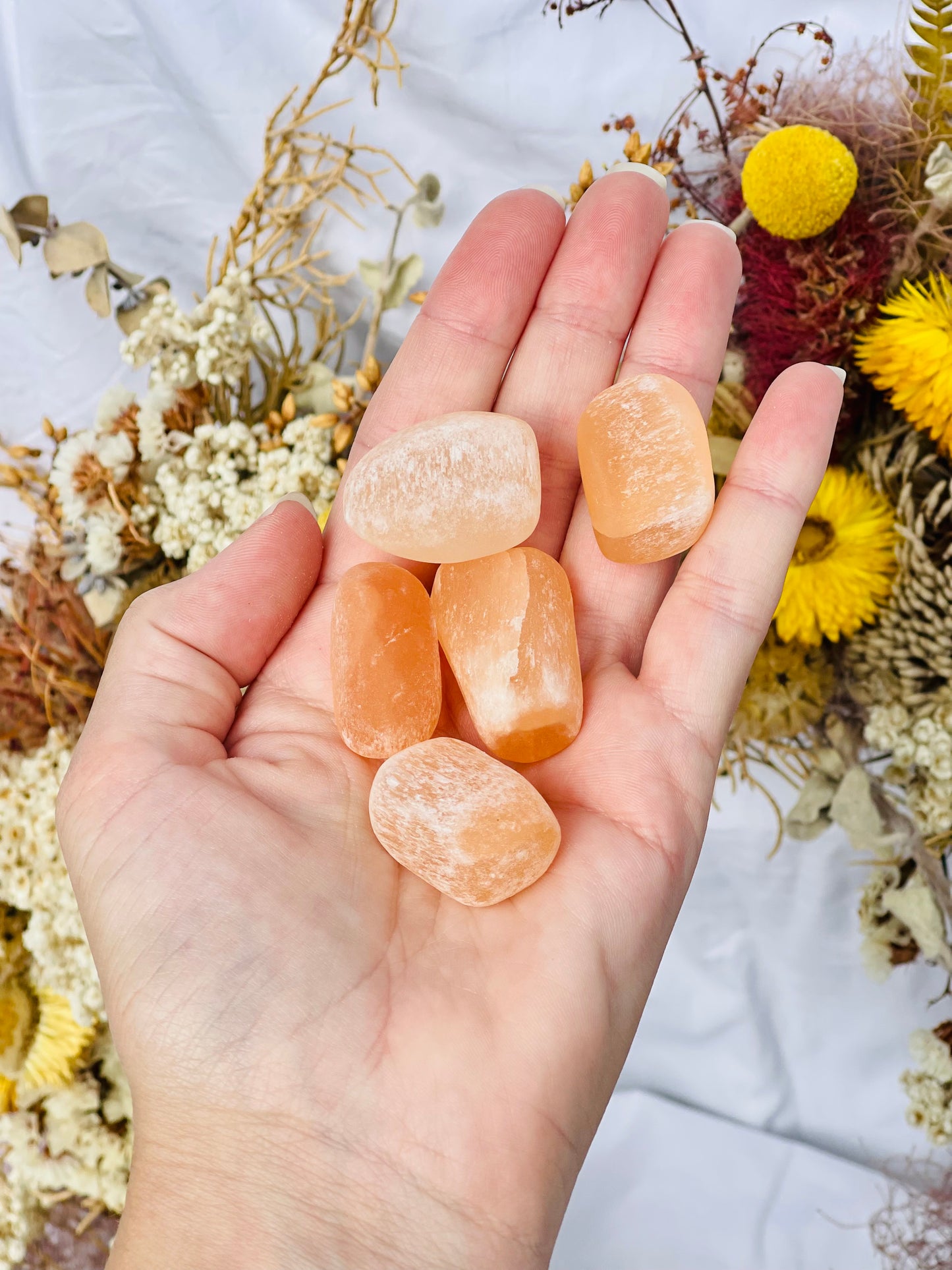 Peach Selenite Tumble