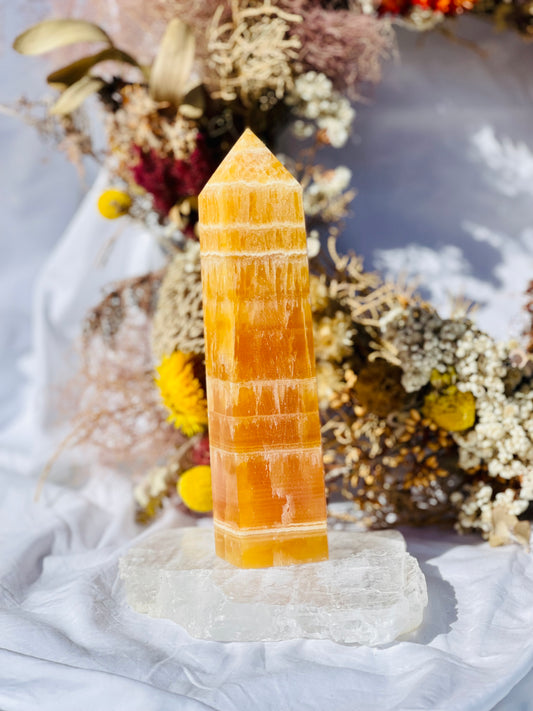 Orange Calcite Point