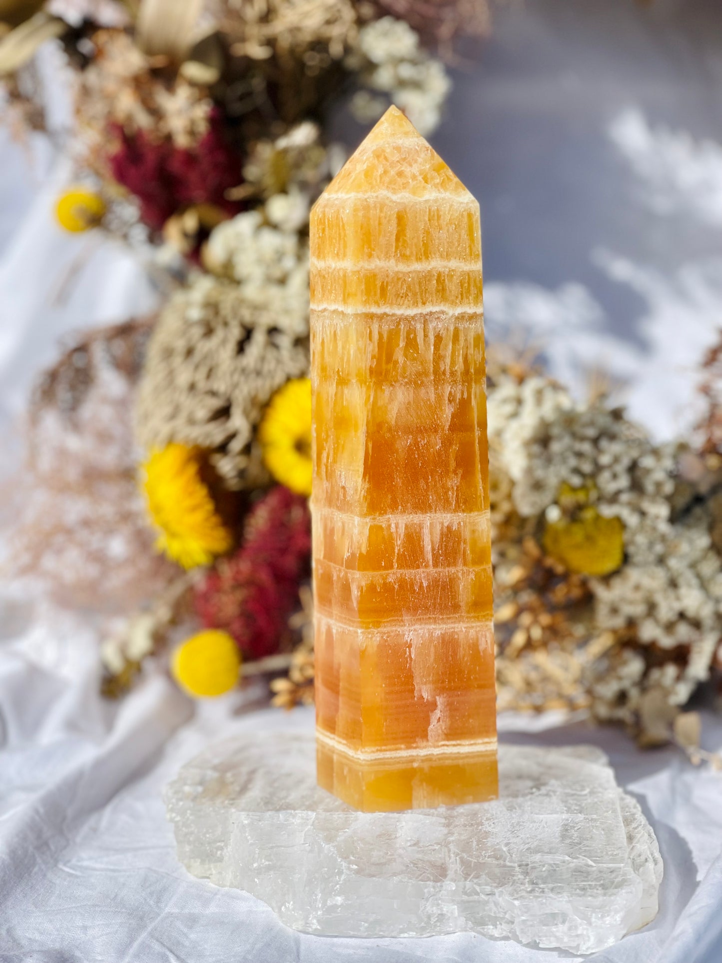 Orange Calcite Point